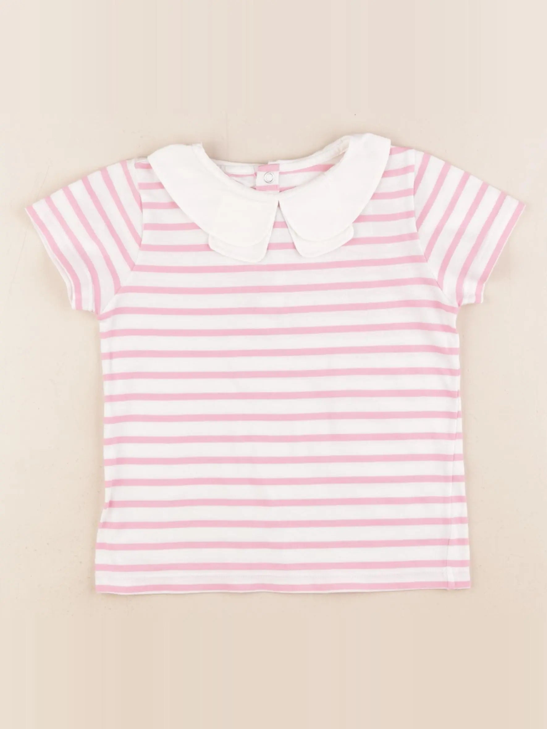 Jacadi - tee-shirt blanc, rose - 4 ans