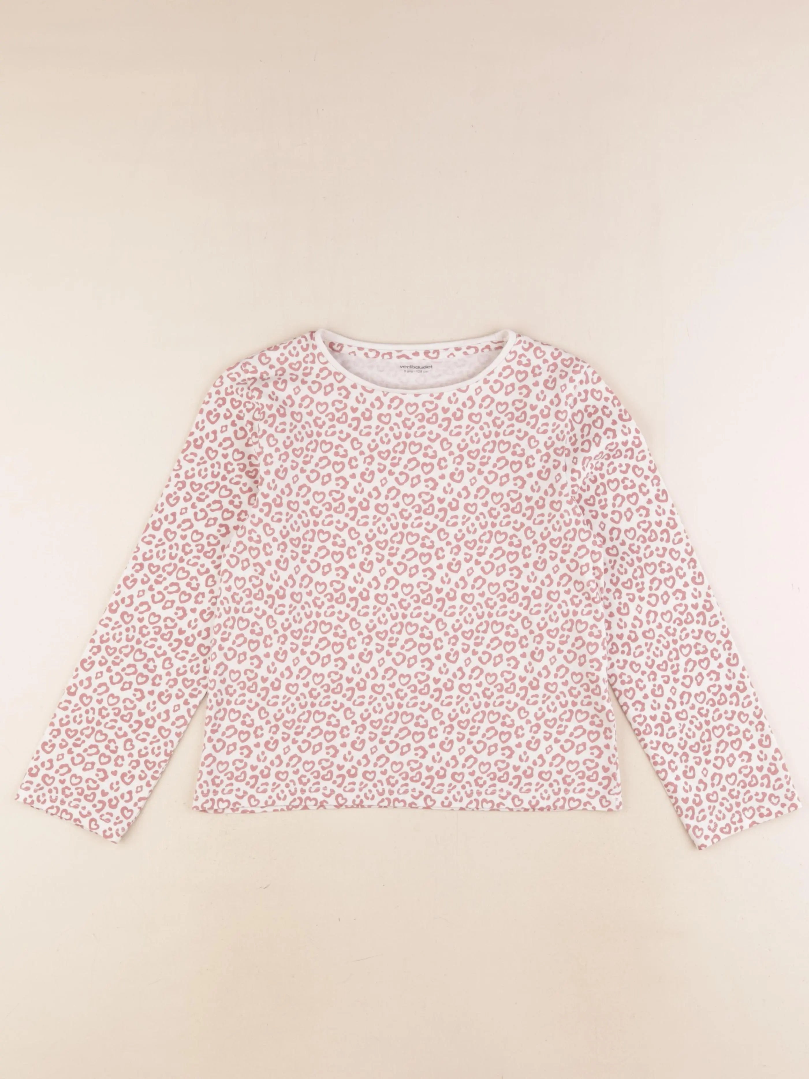 Vertbaudet - tee-shirt beige - 8 ans