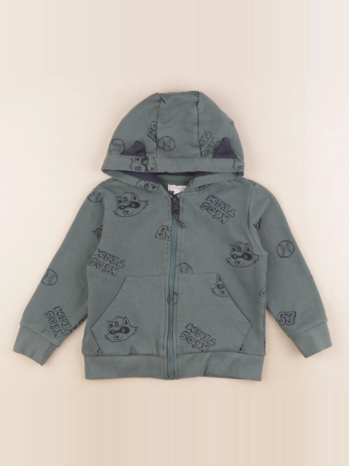 Vertbaudet - sweat vert - 4 ans