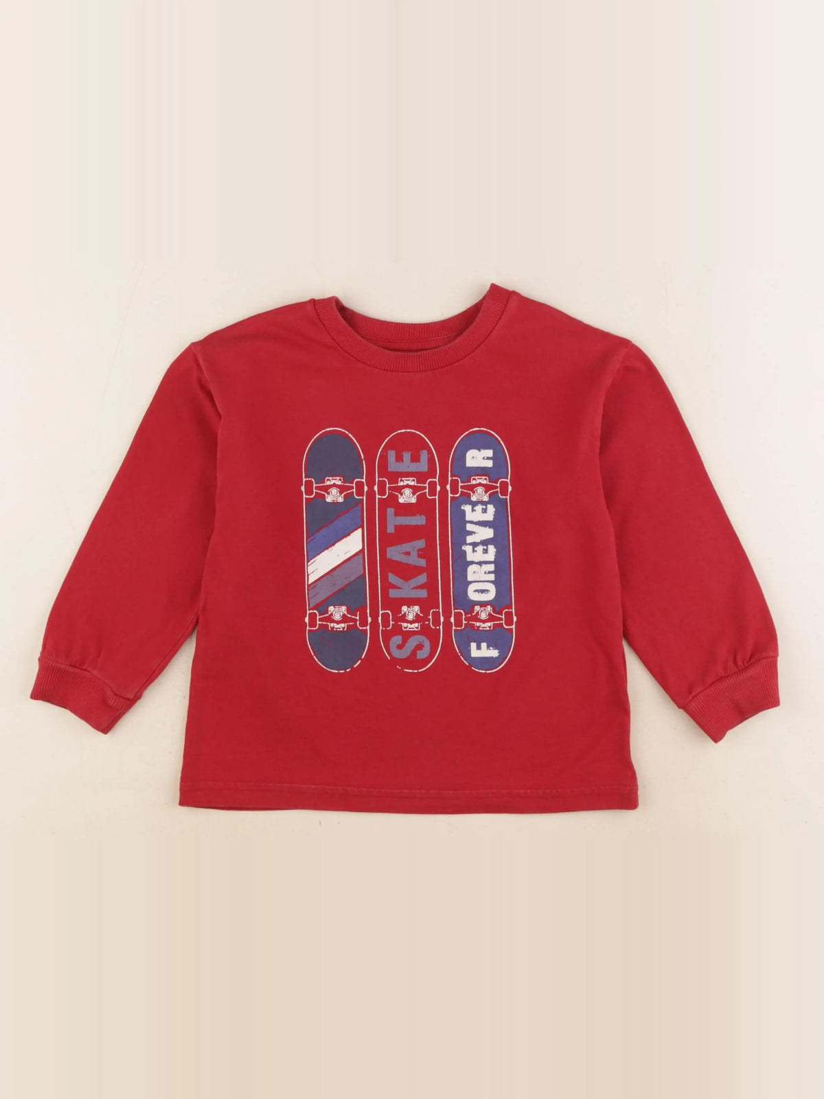 Vertbaudet - tee-shirt rouge - 4 ans
