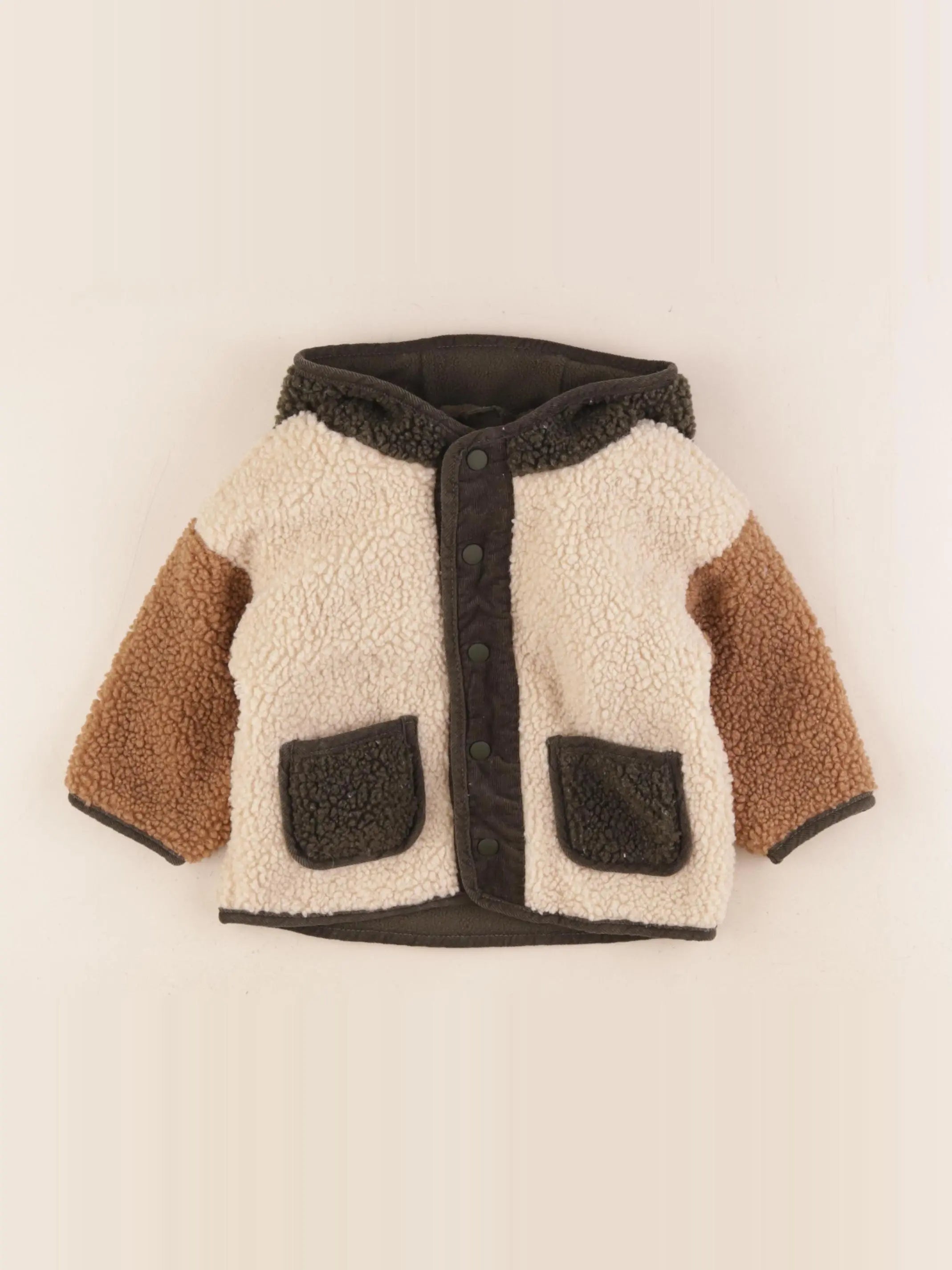 Vertbaudet - veste beige - 6 mois