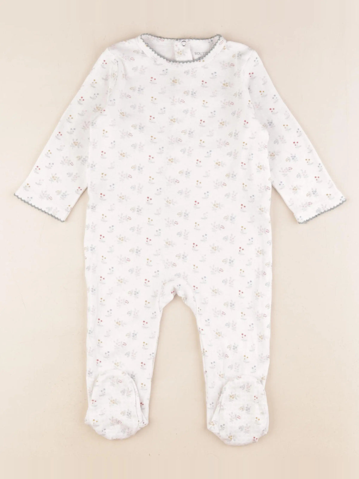 Boutchou - pyjama coton blanc - 12 mois