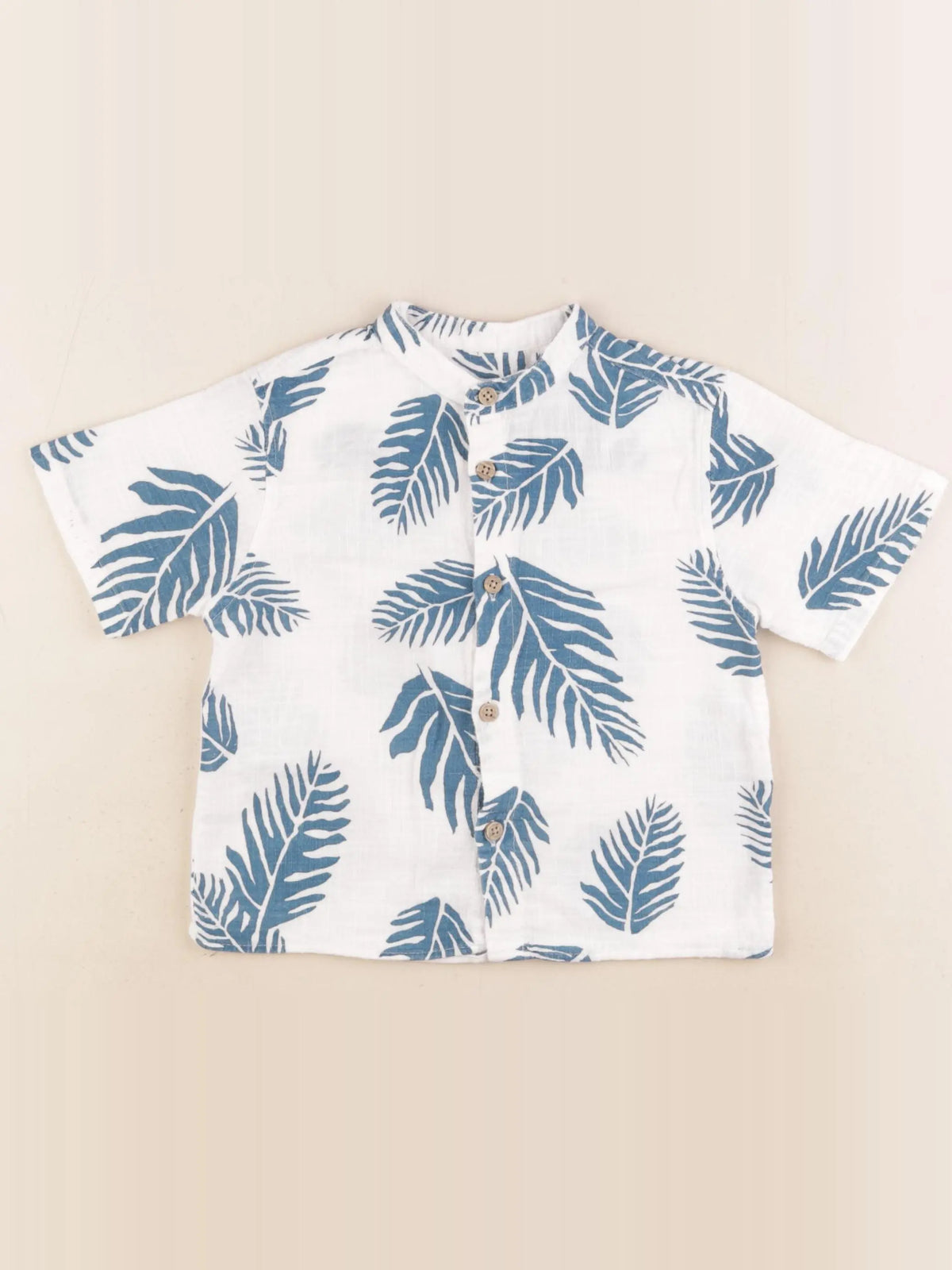 Zara - chemise blanc, bleu - 12/18 mois