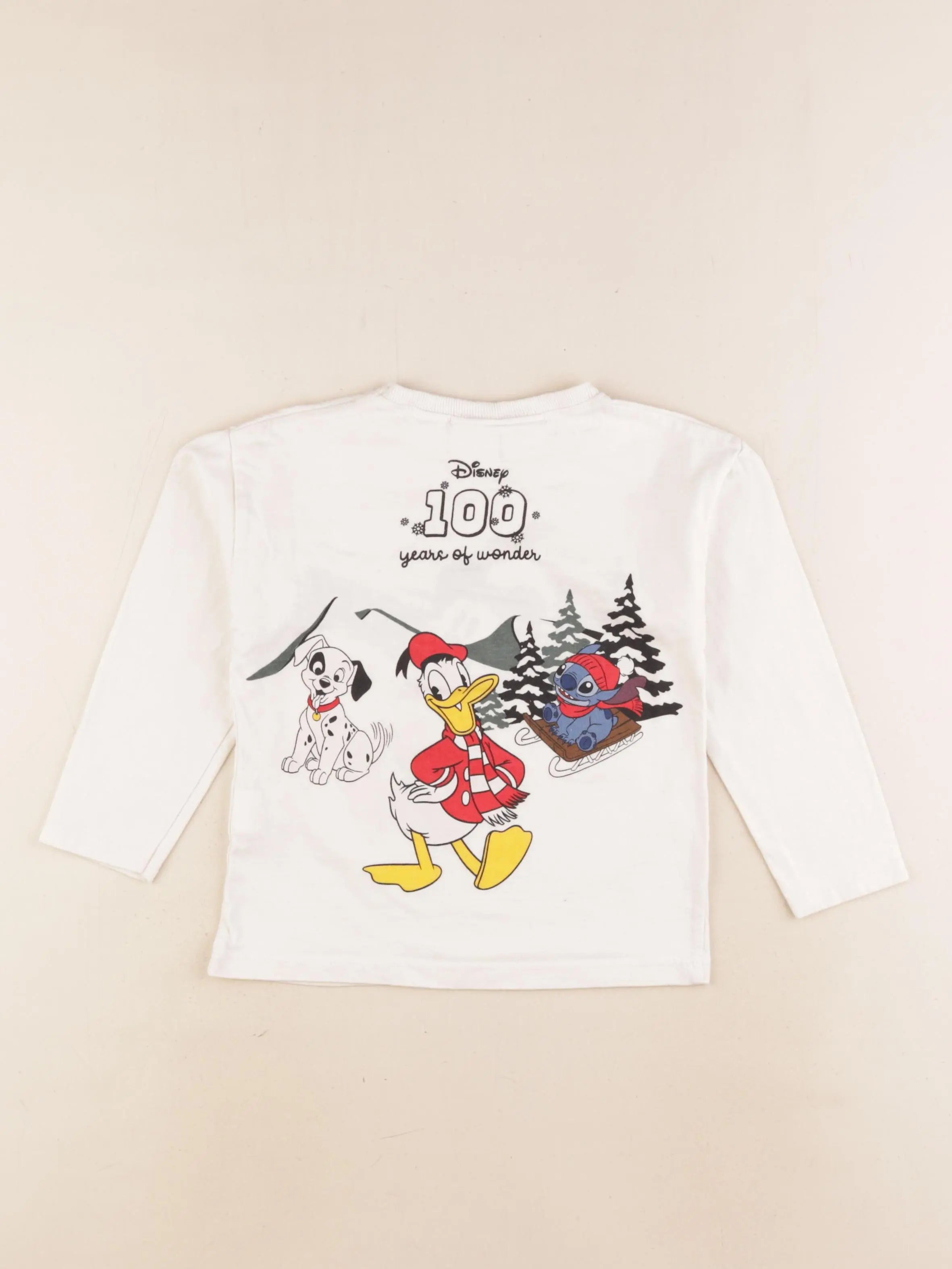 Zara - tee-shirt imprimé au dos beige - 3/4 ans