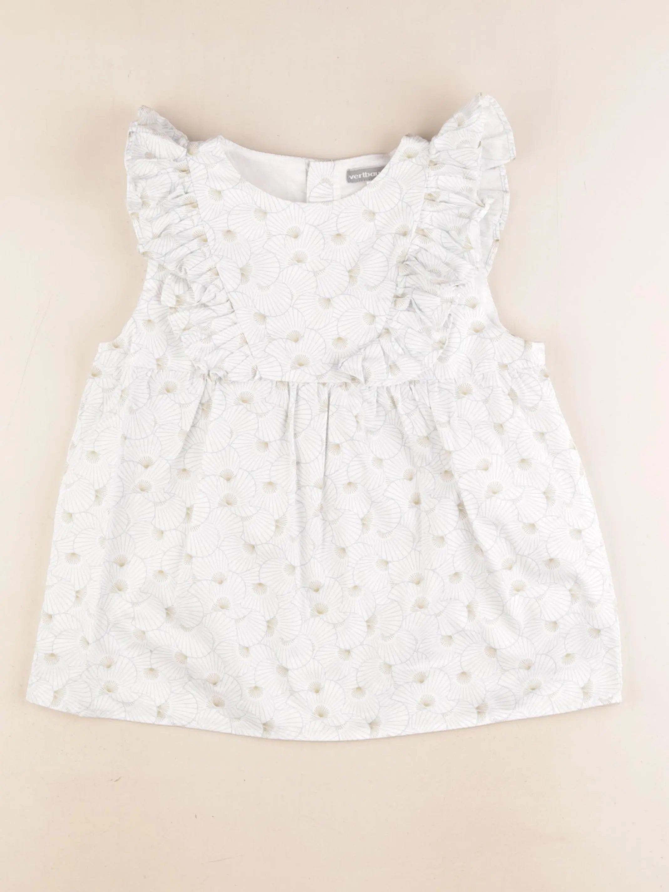 Vertbaudet - blouse blanc, bleu - 10 ans