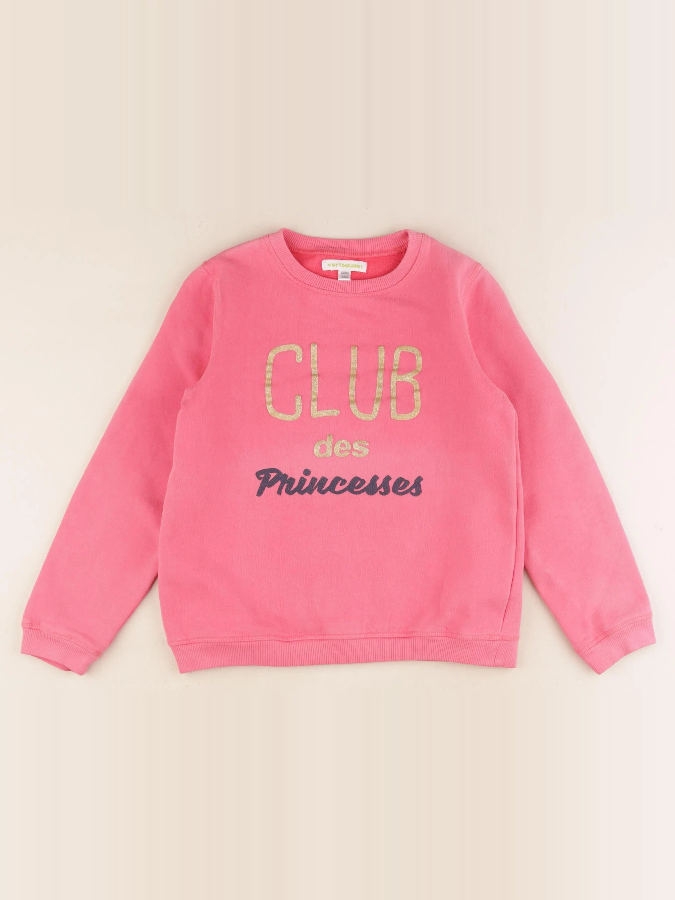Vertbaudet - sweat or, rose - 10 ans