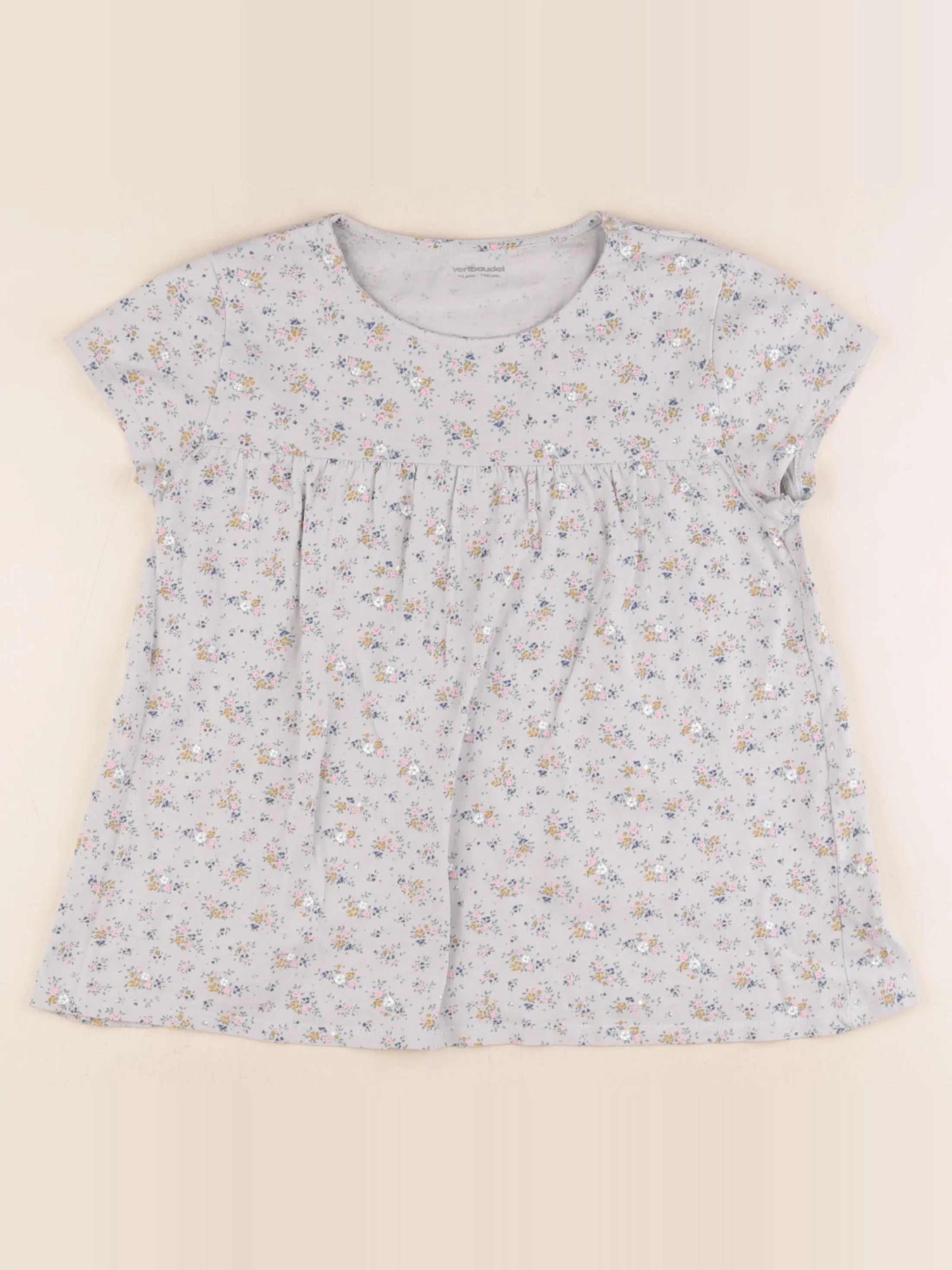 Vertbaudet - tee-shirt bleu - 10 ans