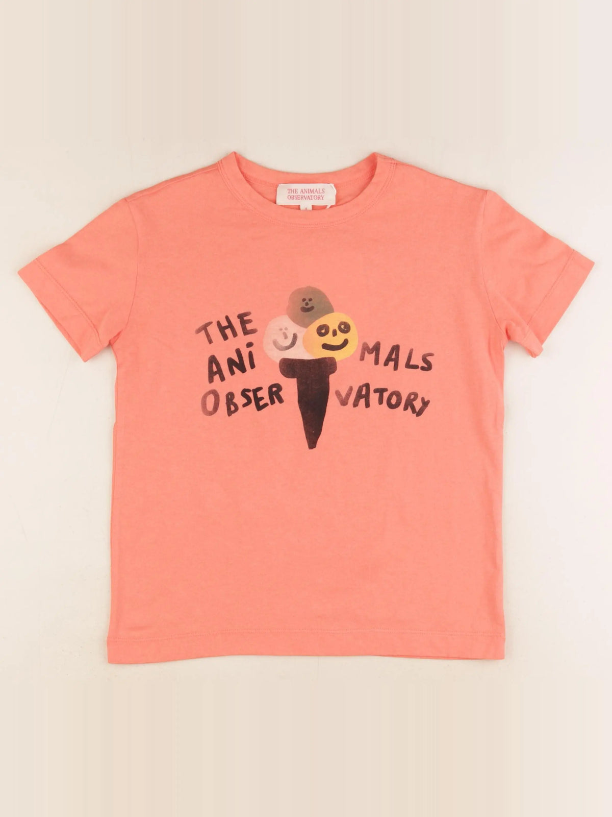 The animals observatory - tee-shirt orange - 8 ans