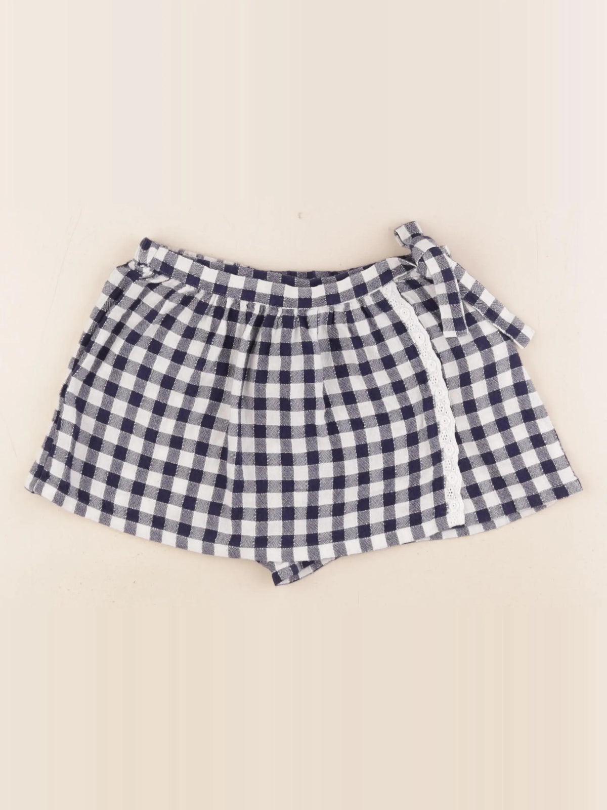 Cyrillus - jupe short blanc, bleu - 6 ans