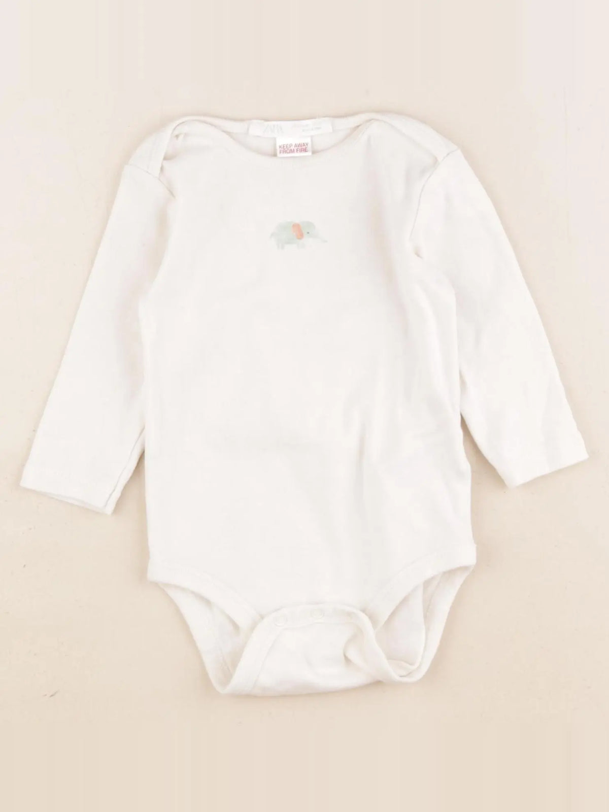 Zara - body blanc - 6/9 mois