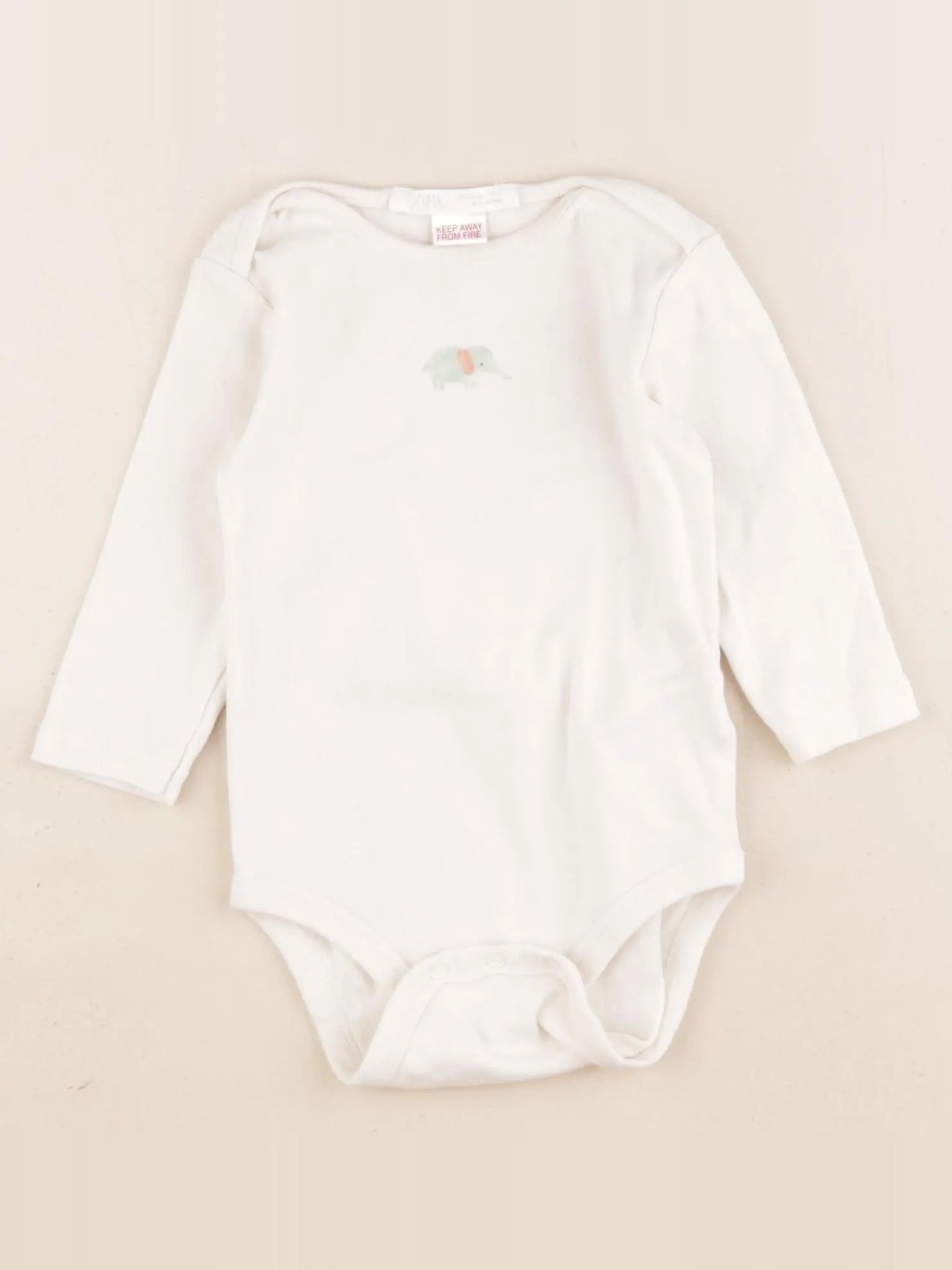 Zara - body blanc - 6/9 mois