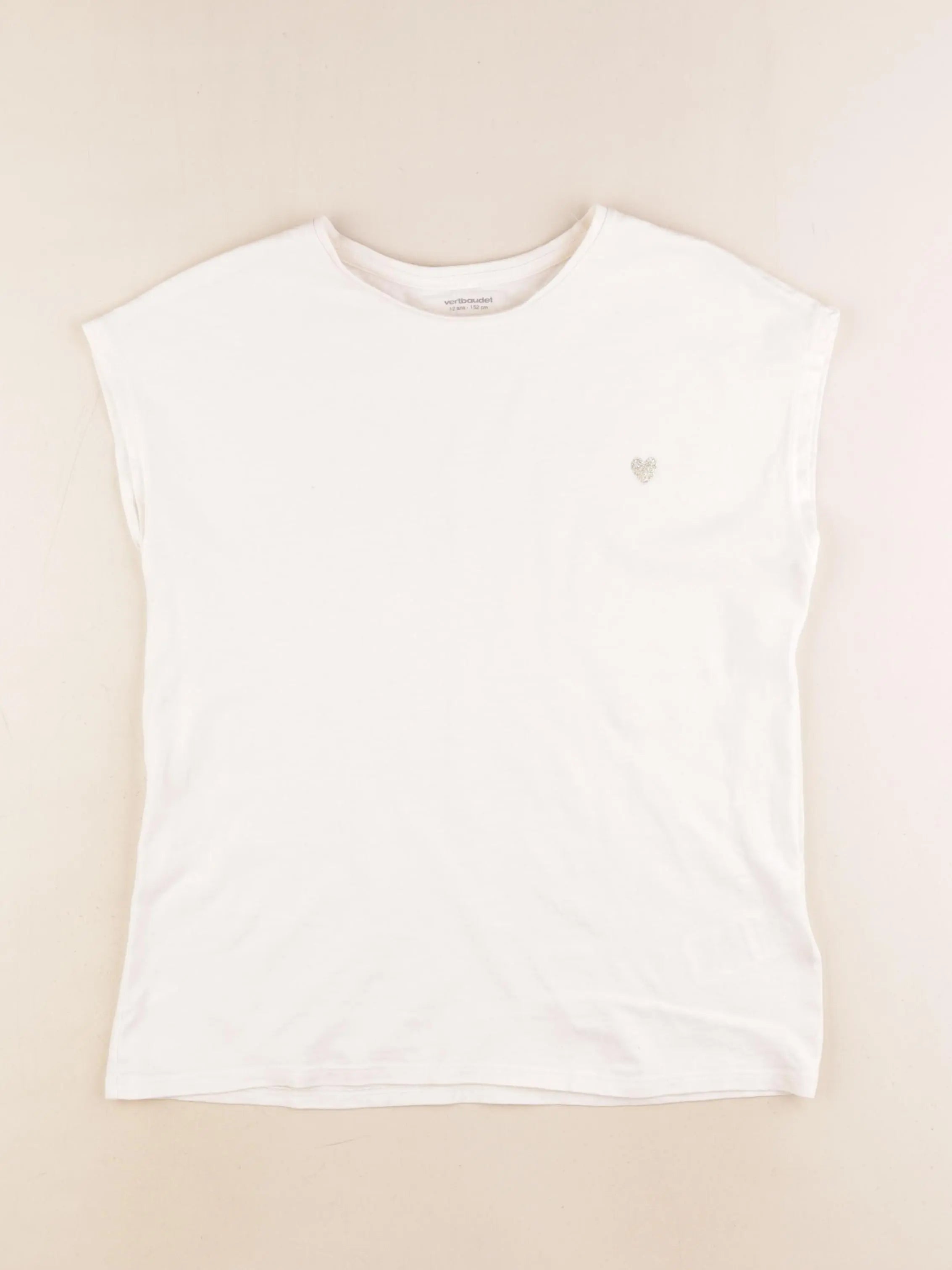 Vertbaudet - tee-shirt blanc - 12 ans