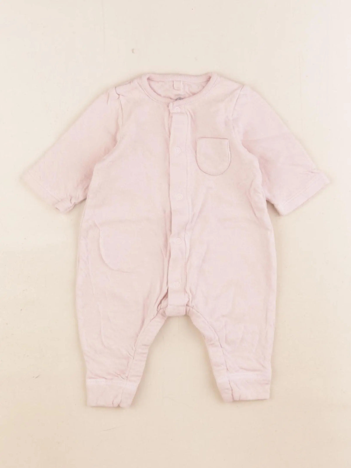 Petit Bateau - pyjama coton rose - 1 mois