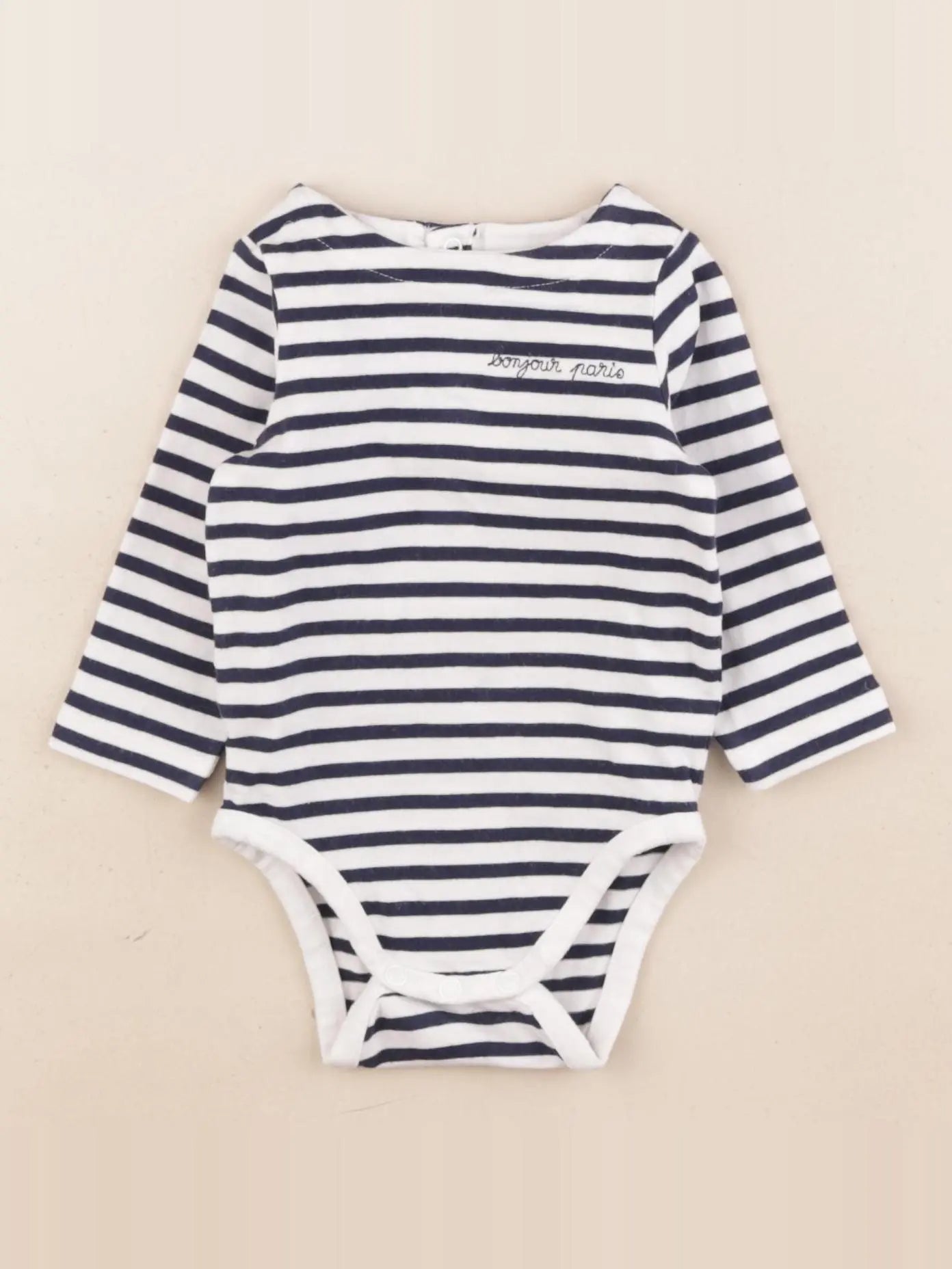 Jacadi - body bleu, blanc - 3 mois