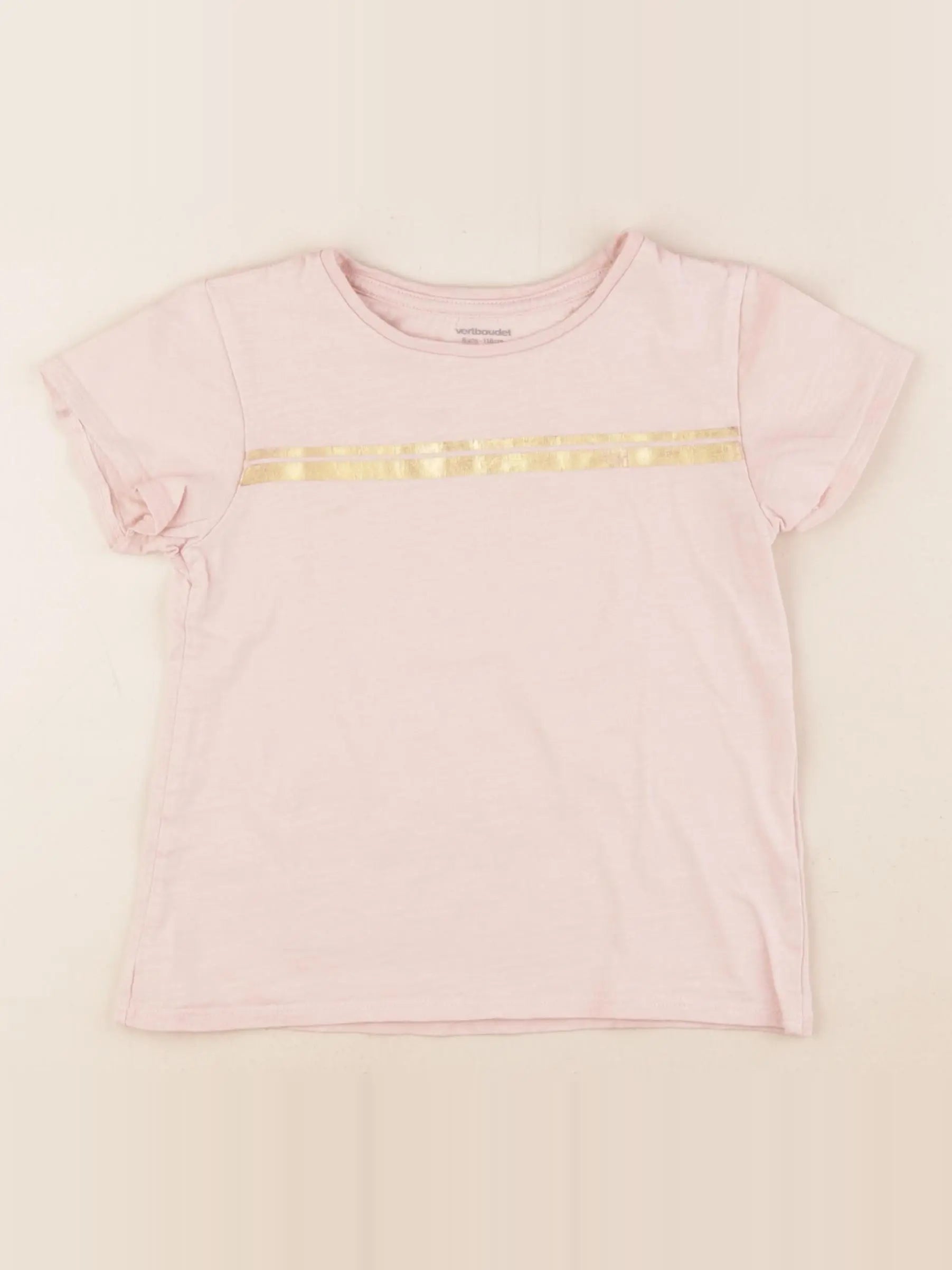 Vertbaudet - tee-shirt rose - 6 ans