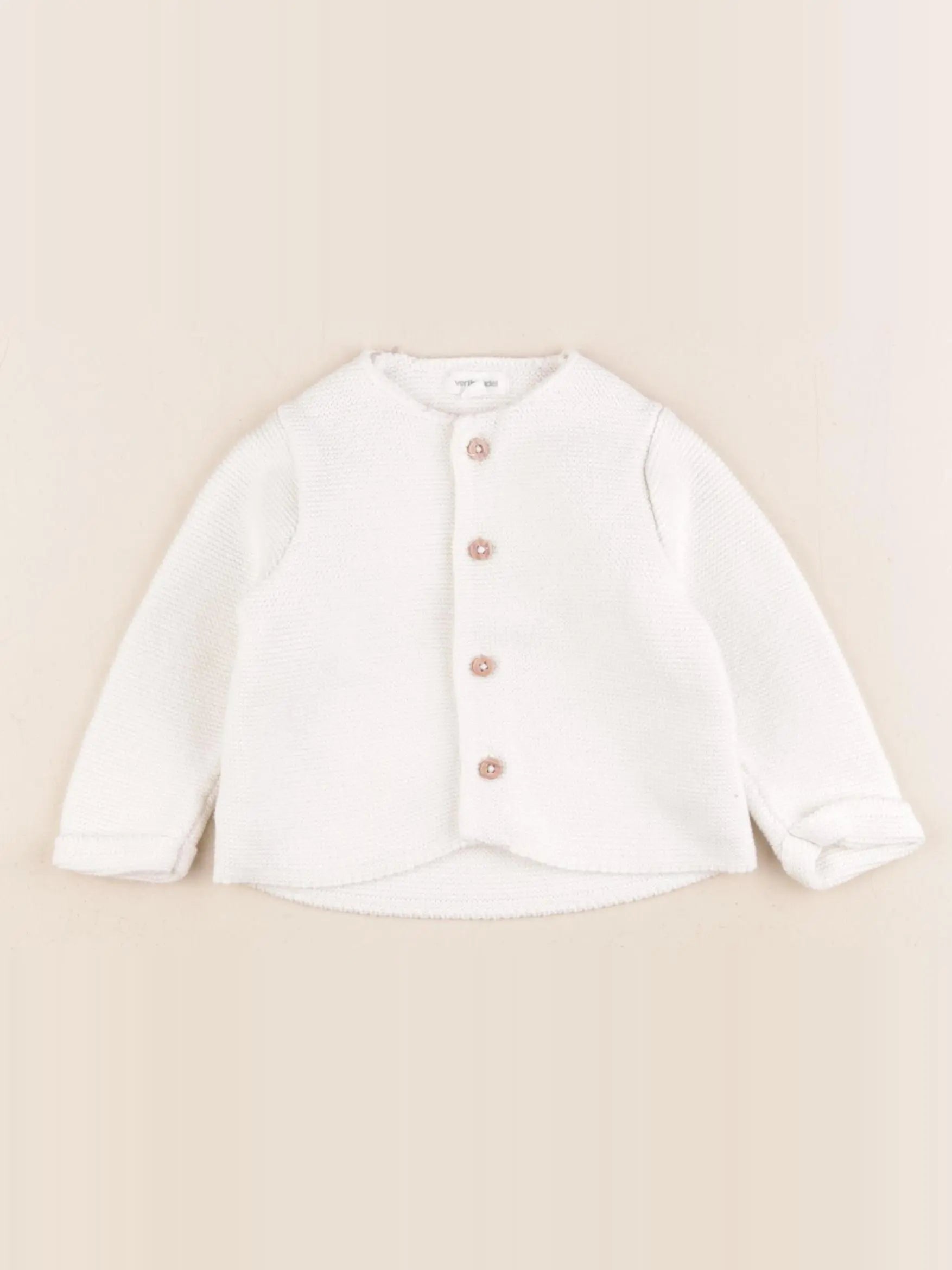 Vertbaudet - gilet blanc - 6 mois