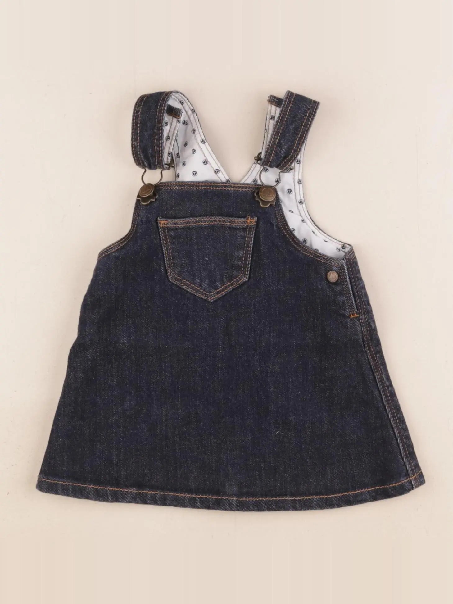 Petit Bateau - robe bleu - 3 mois