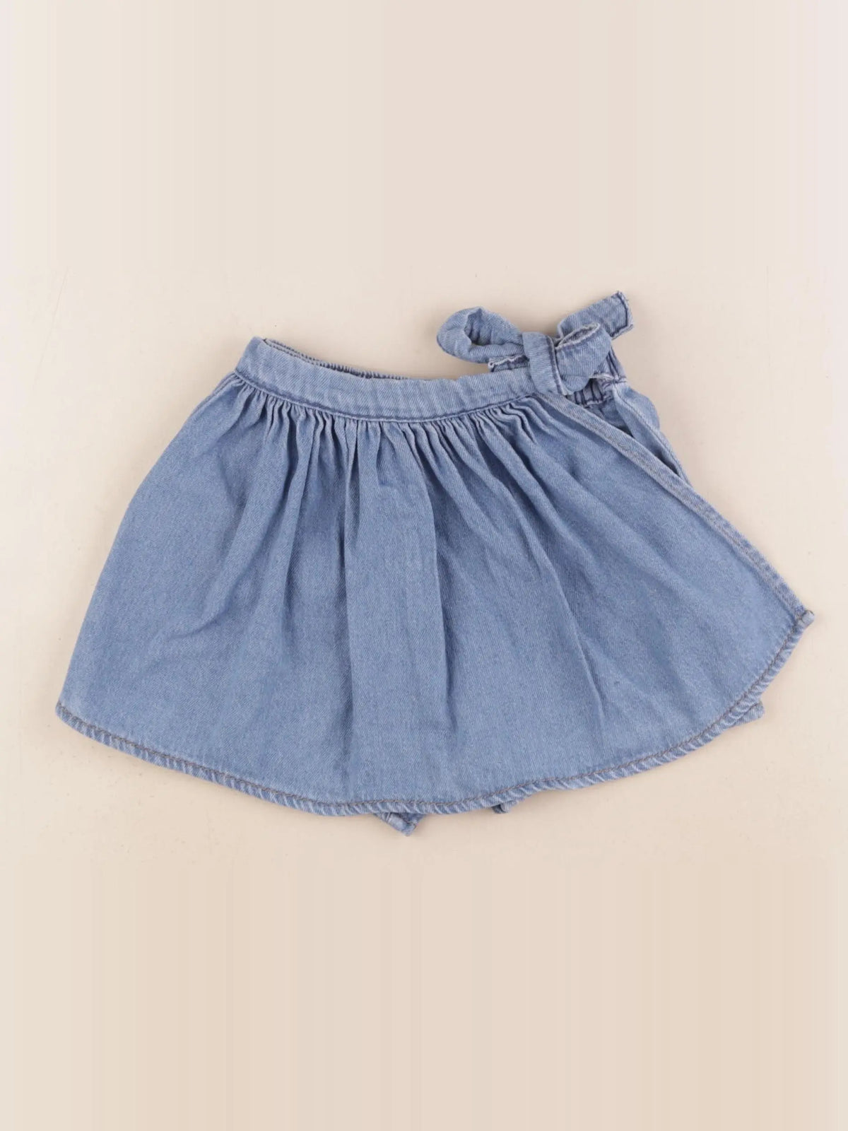 Vertbaudet - jupe short bleu - 2 ans