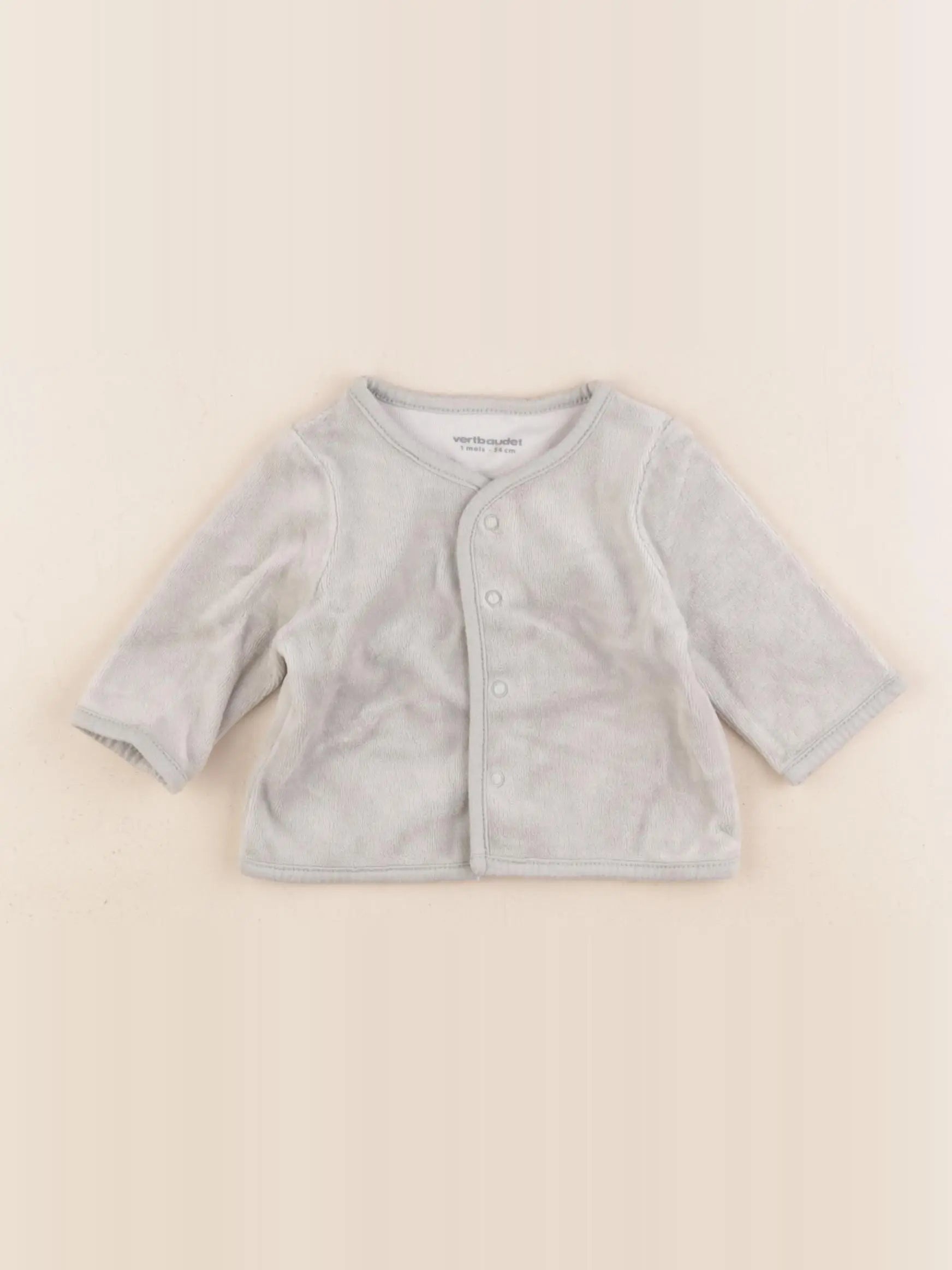Vertbaudet - gilet vert - 1 mois