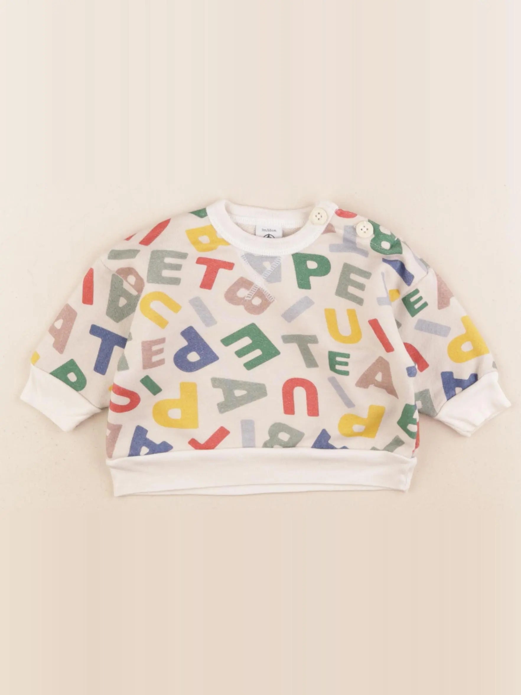 Petit Bateau - sweat multicolore - 3 mois