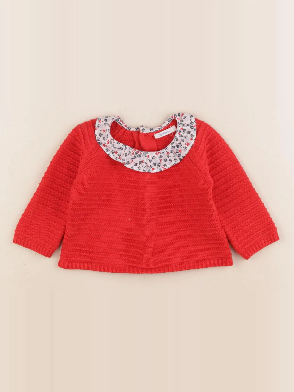 Boutchou - pull rouge - 6 mois