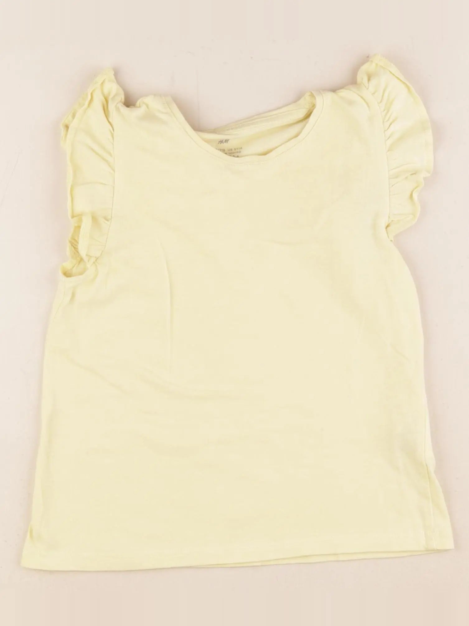 H&M - tee-shirt jaune - 5/6 ans
