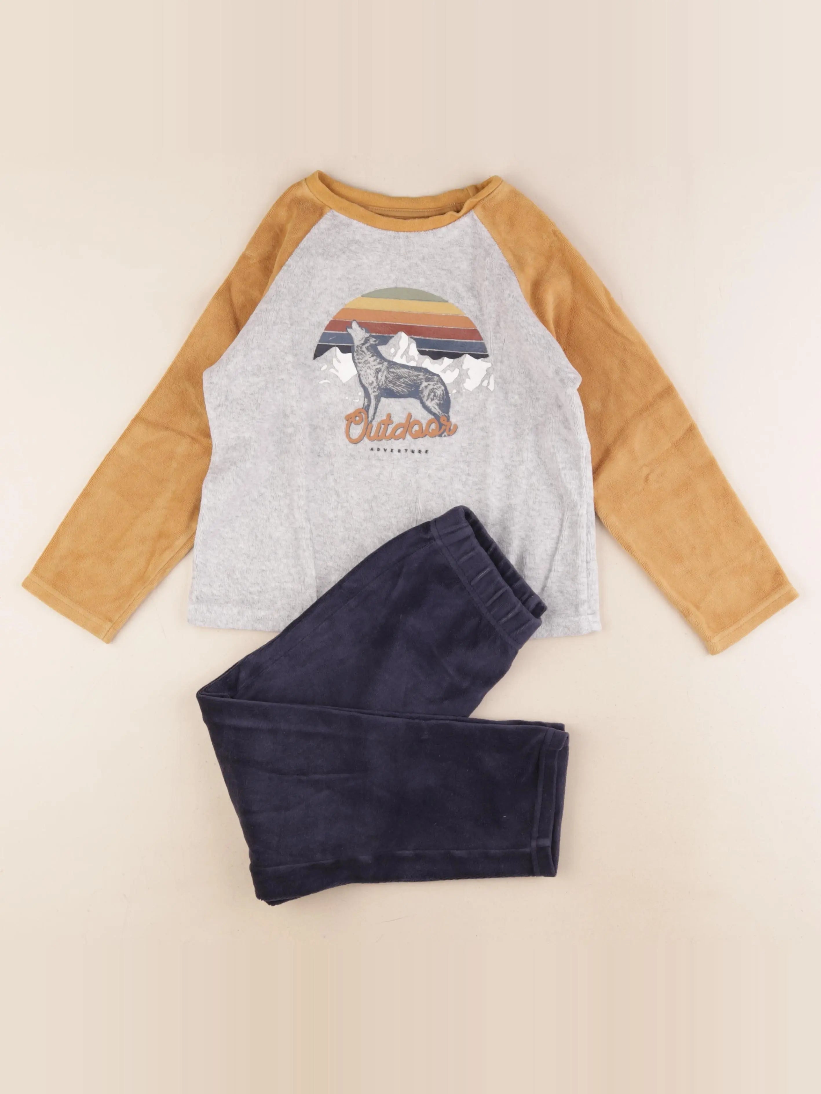 Vertbaudet - pyjama marron - 6 ans