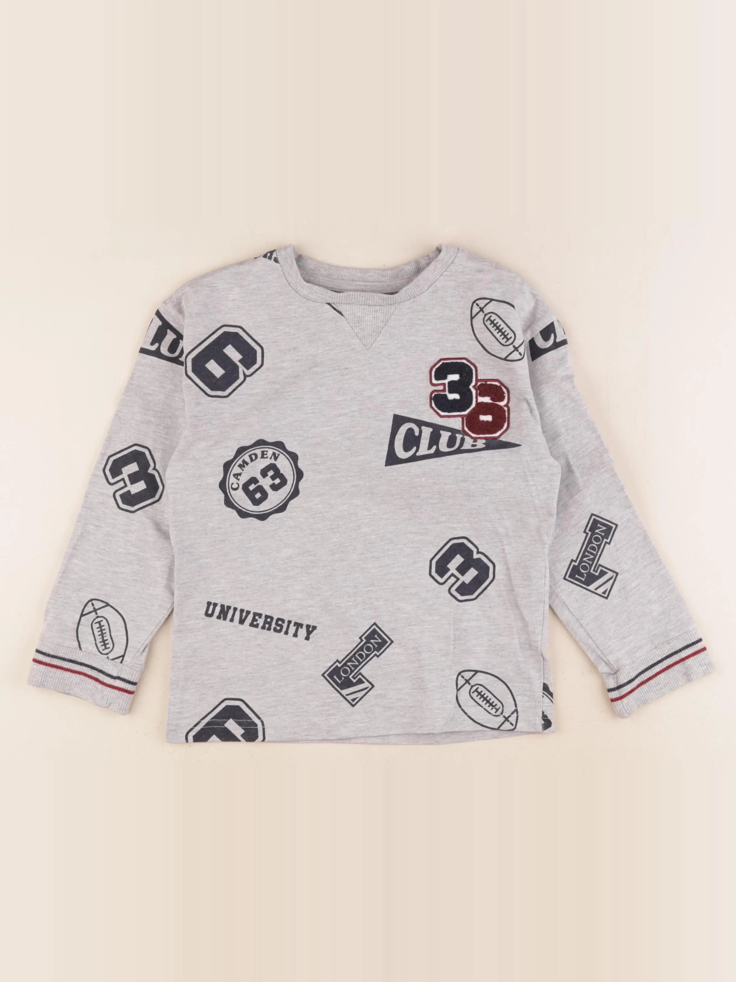 Vertbaudet - tee-shirt gris - 6 ans