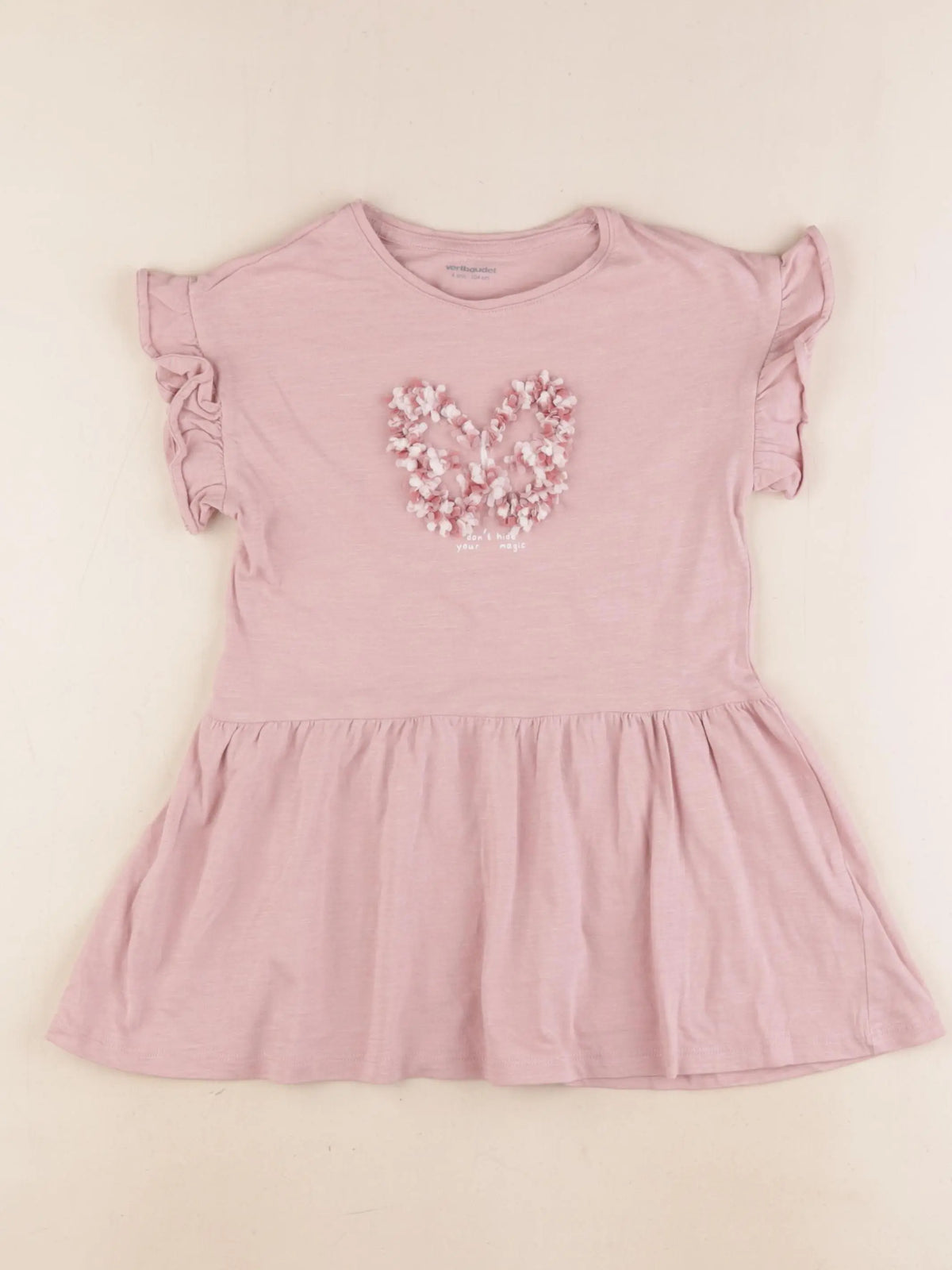 Vertbaudet - robe rose - 4 ans