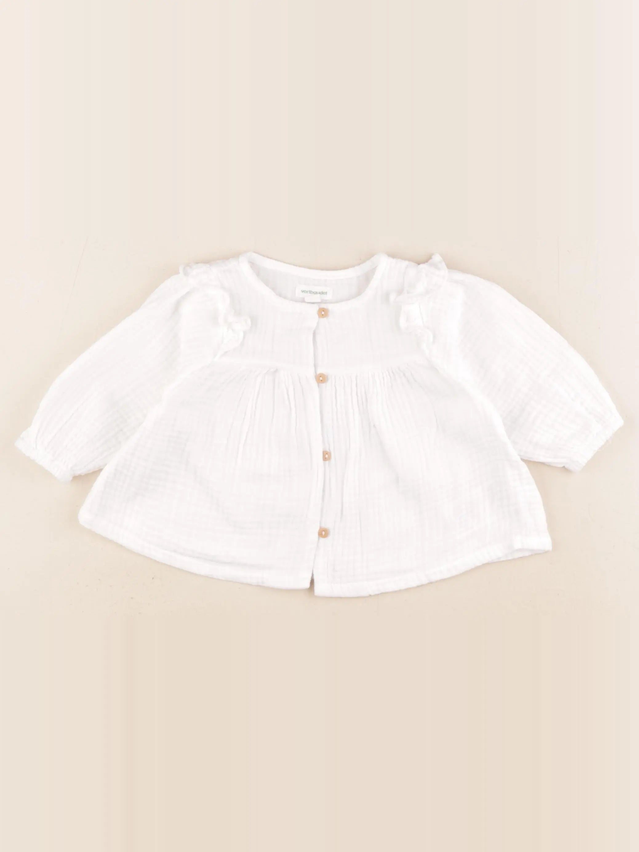 Vertbaudet - blouse blanc - 6 mois