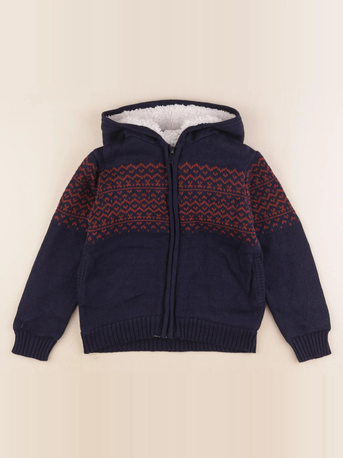 Vertbaudet - gilet bleu - 6 ans
