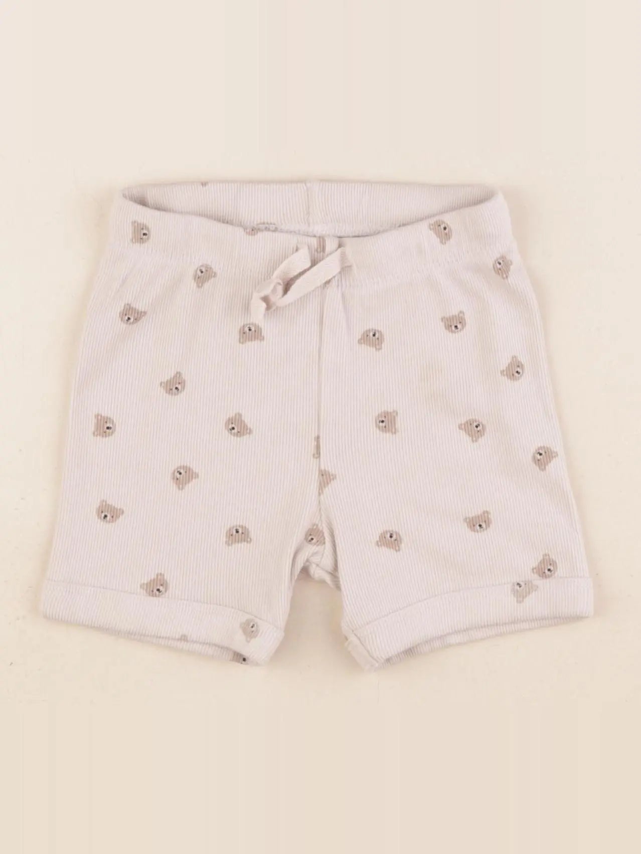 H&M - short beige - 12/18 mois