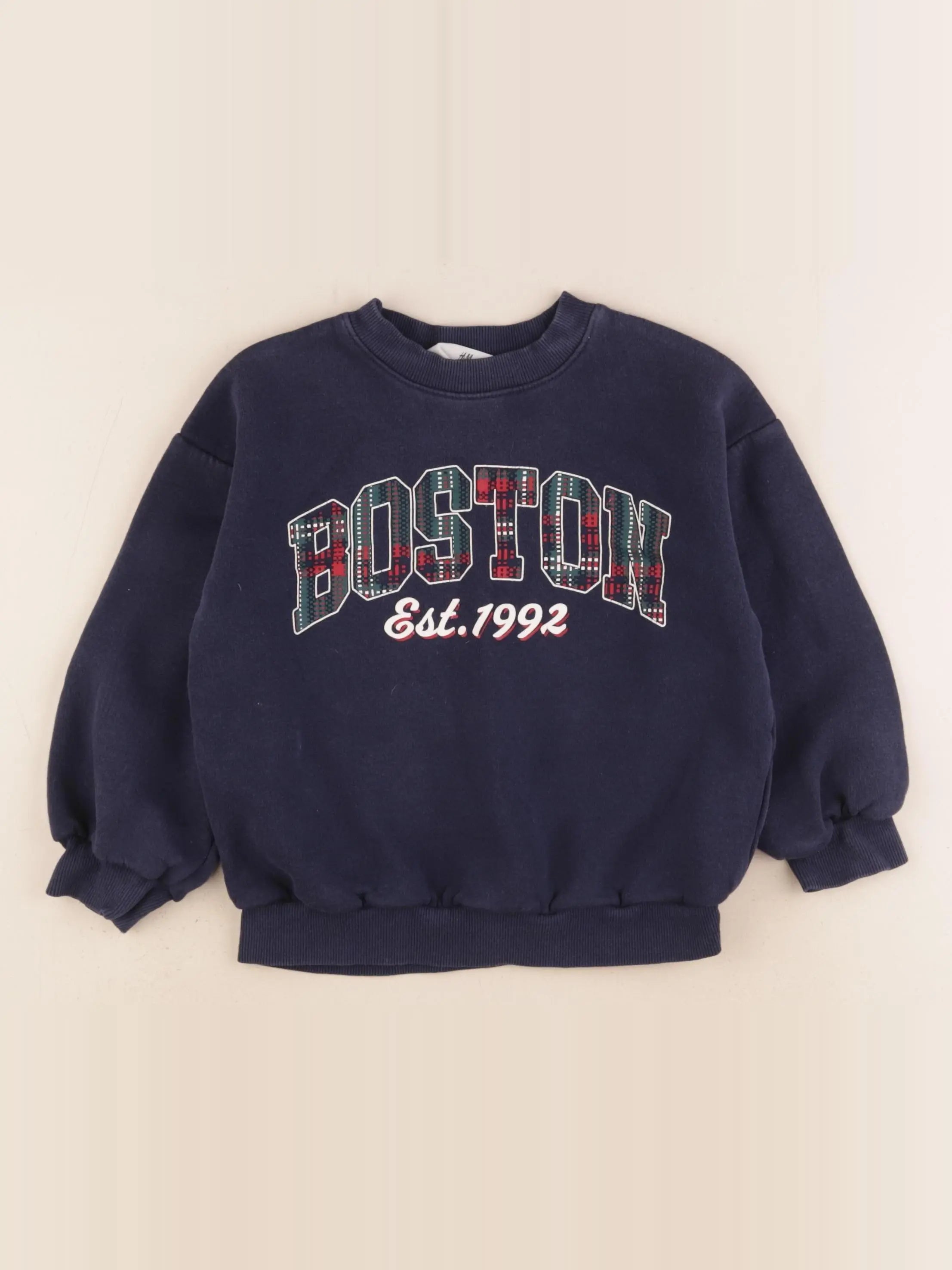 H&M - sweat bleu - 2/4 ans