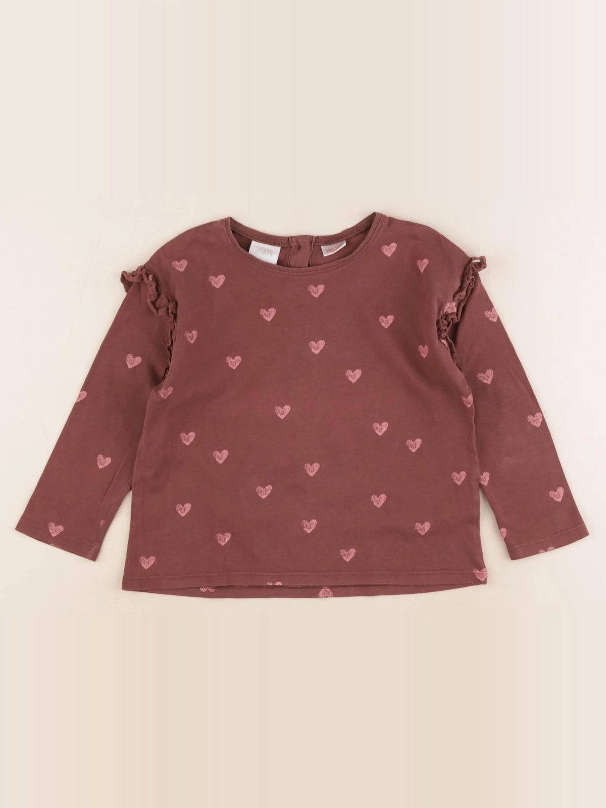 Zara - tee-shirt marron - 3/4 ans