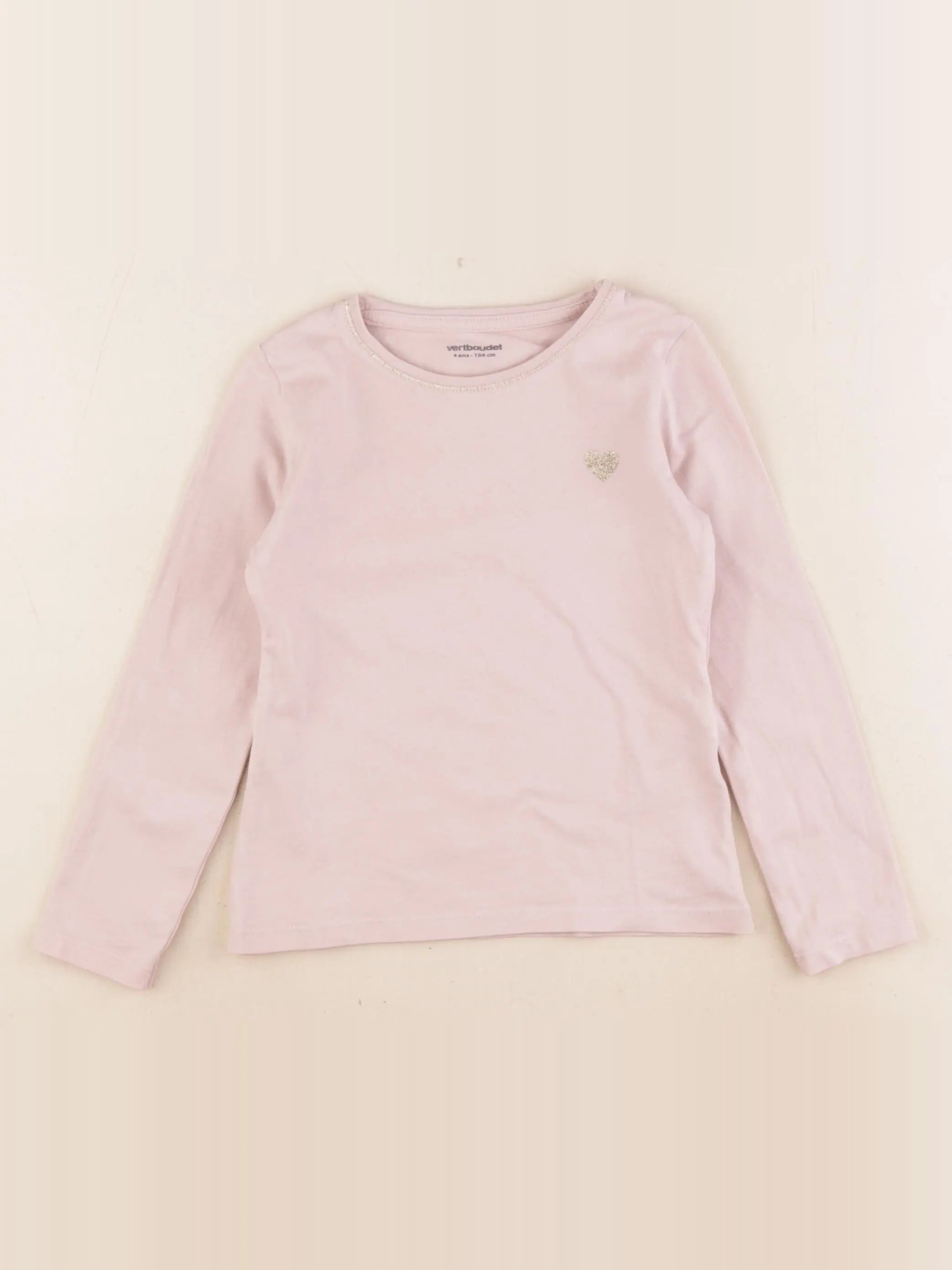 Vertbaudet - tee-shirt rose - 4 ans