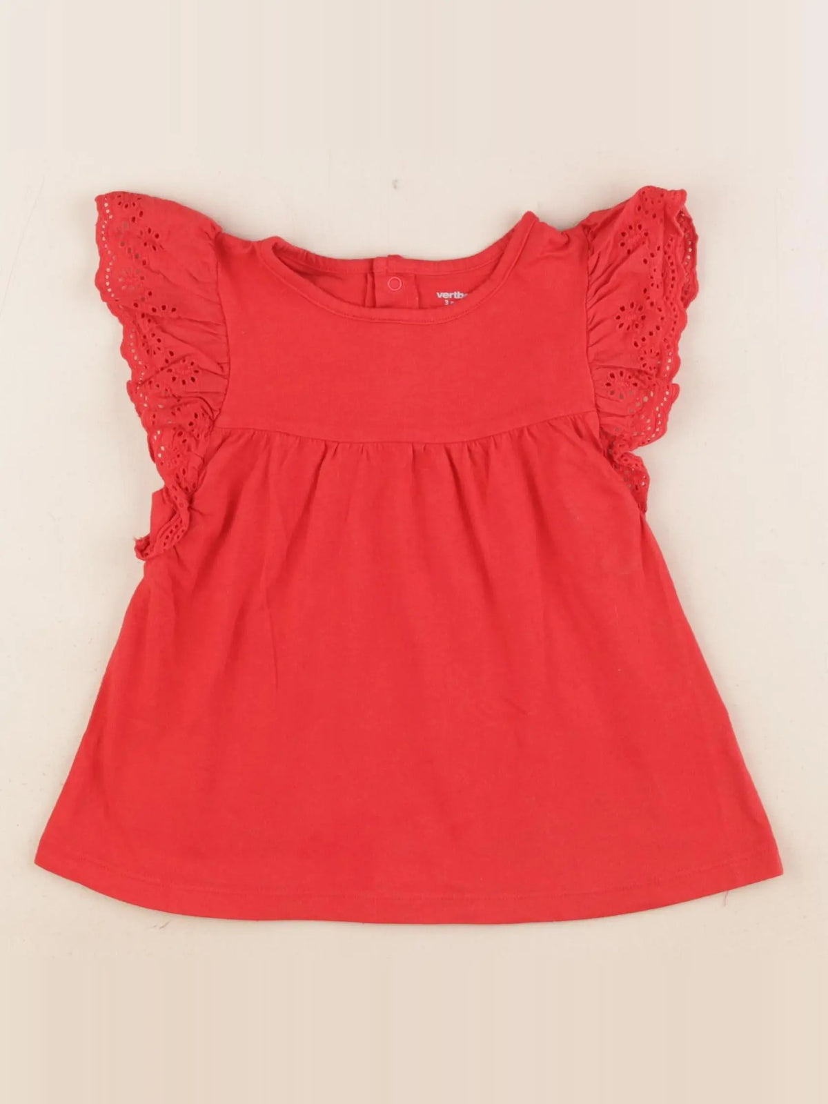 Vertbaudet - tee-shirt rouge - 3 ans