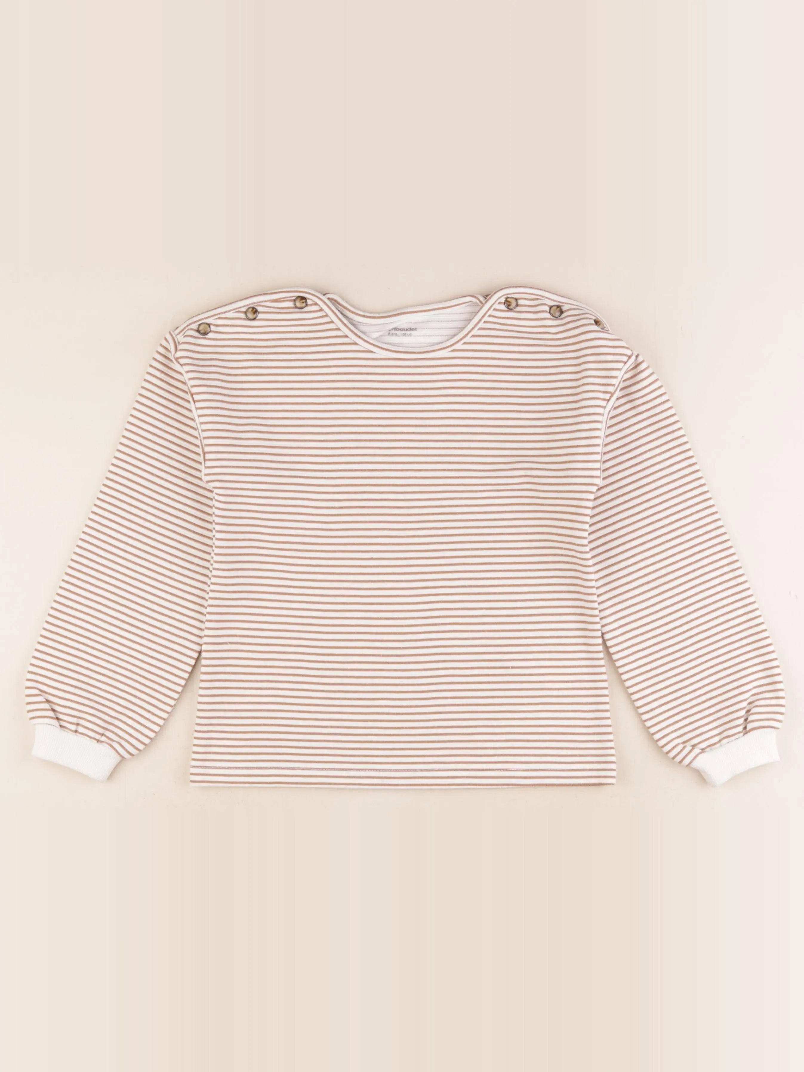 Vertbaudet - sweat multicolore - 8 ans