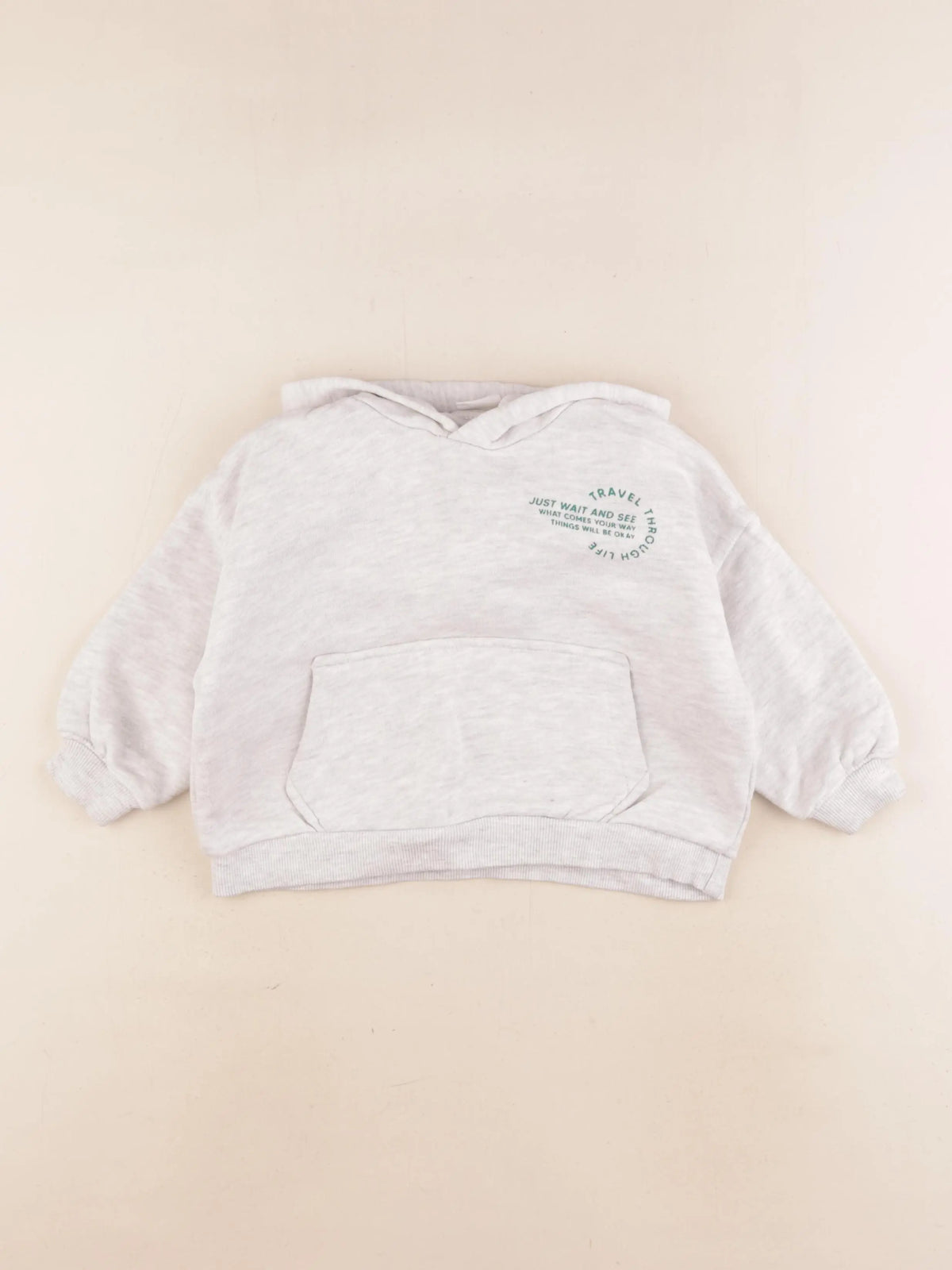 Zara - sweat gris - 12/18 mois