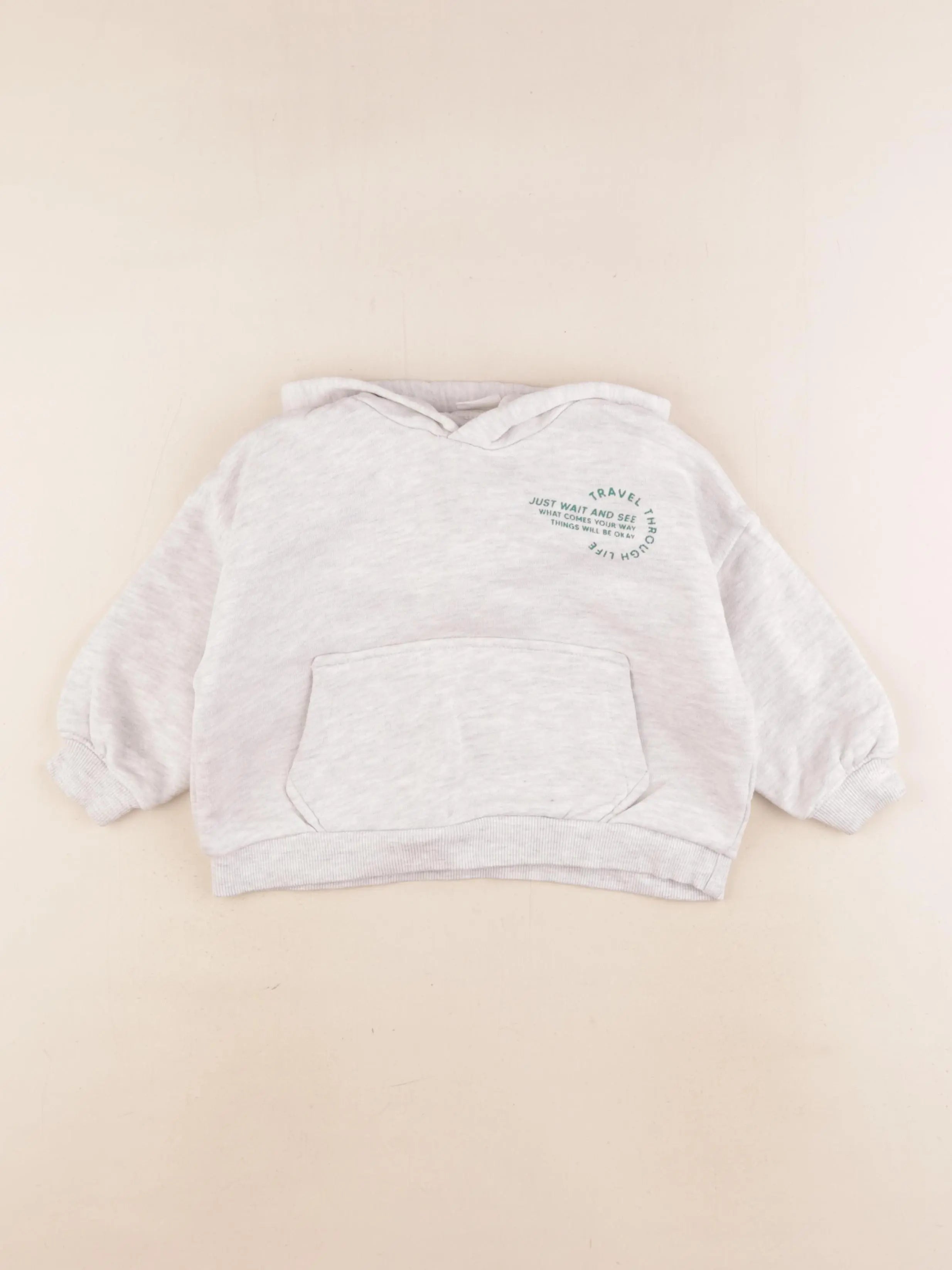 Zara - sweat gris - 12/18 mois
