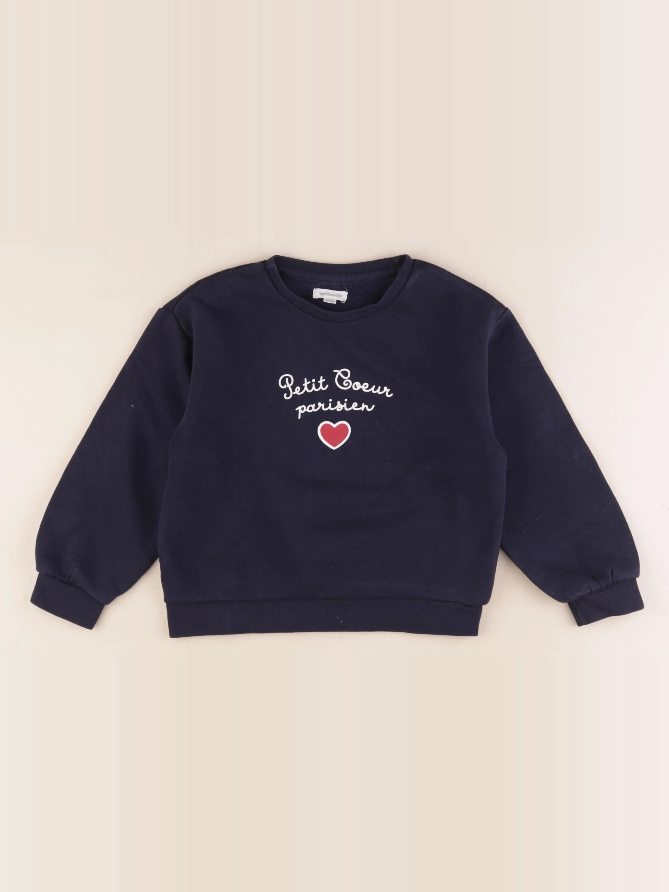 Vertbaudet - sweat bleu - 3 ans