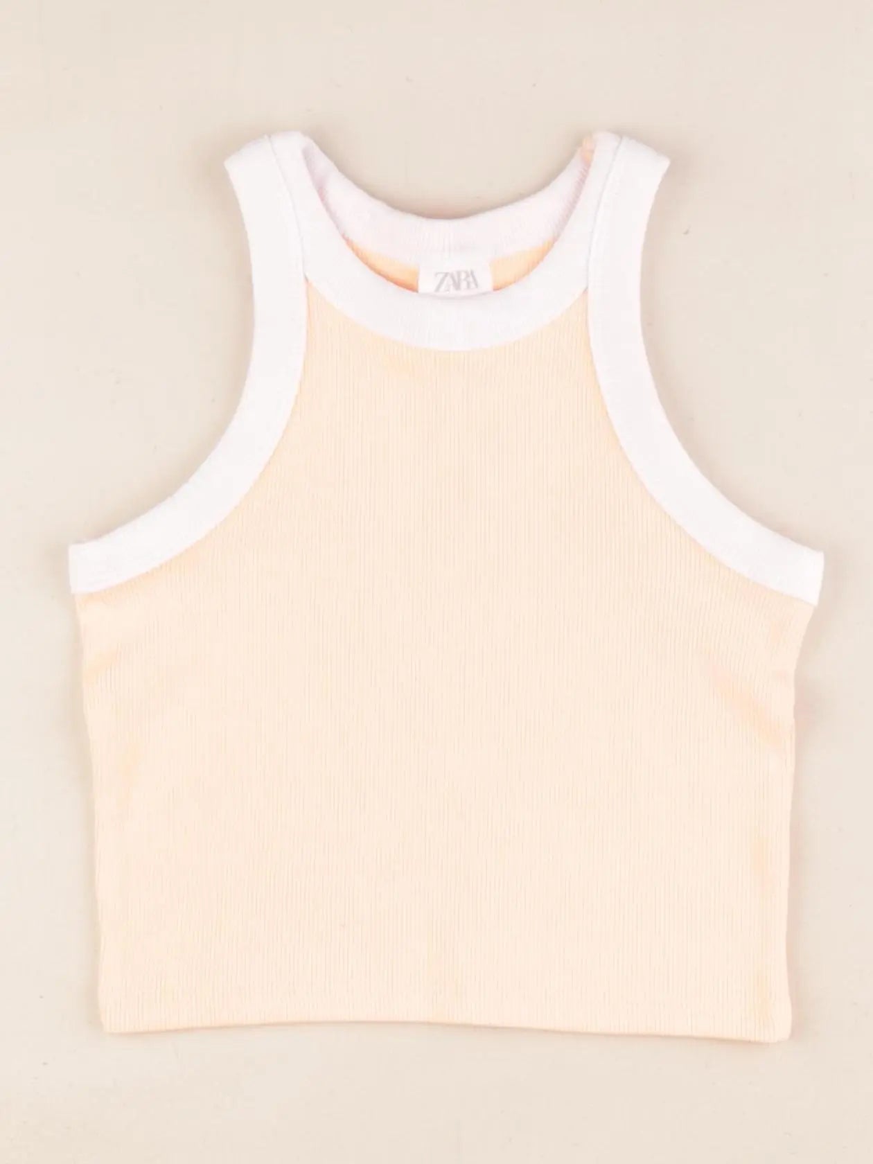Zara - débardeur orange fluo - 6/7 ans