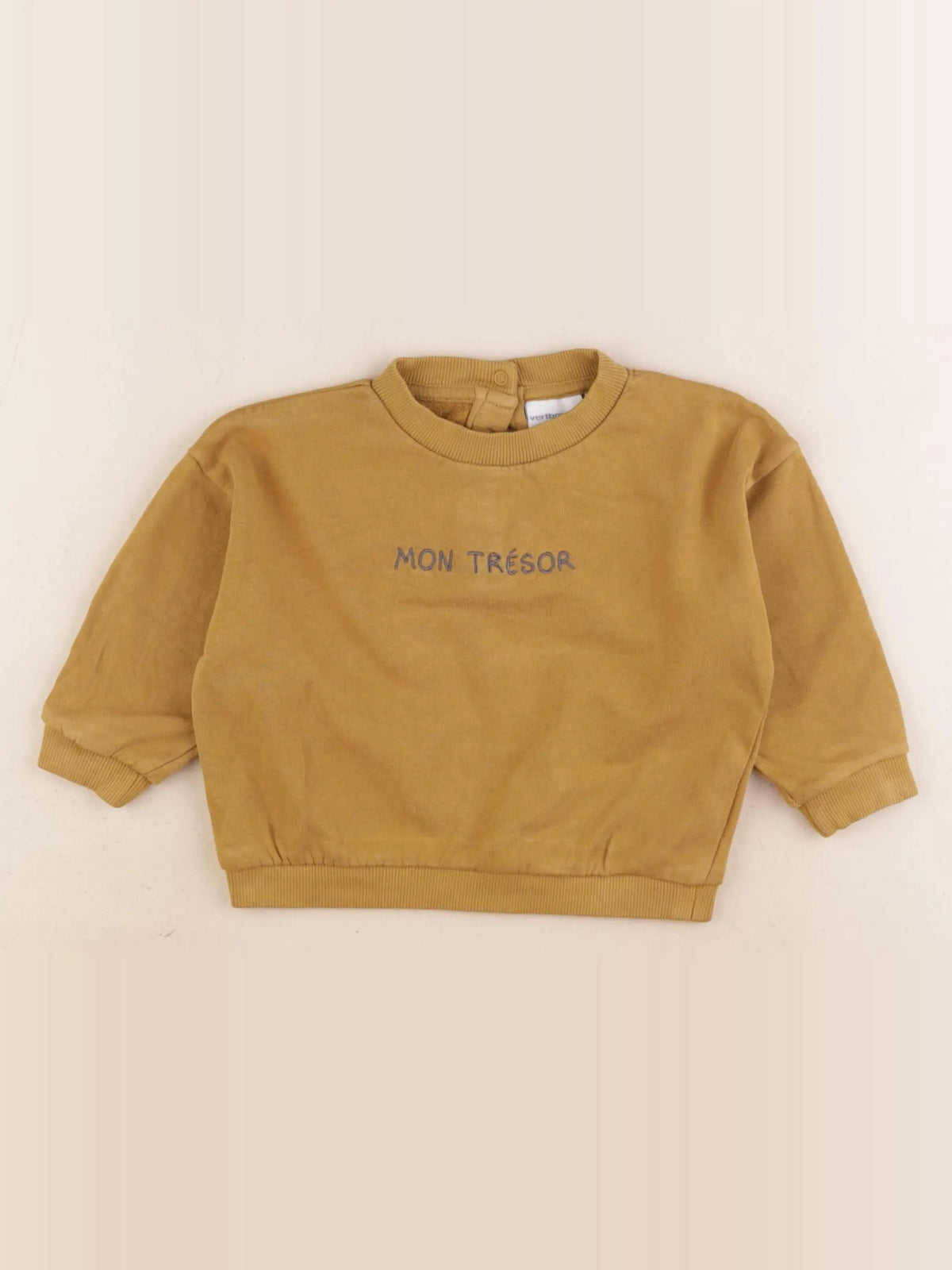 Vertbaudet - sweat jaune - 18 mois