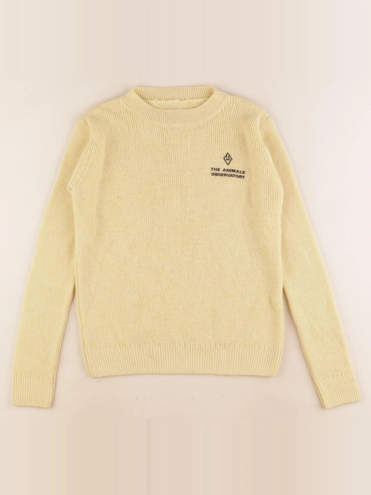 The animals observatory - pull imprimé au dos jaune - 8 ans