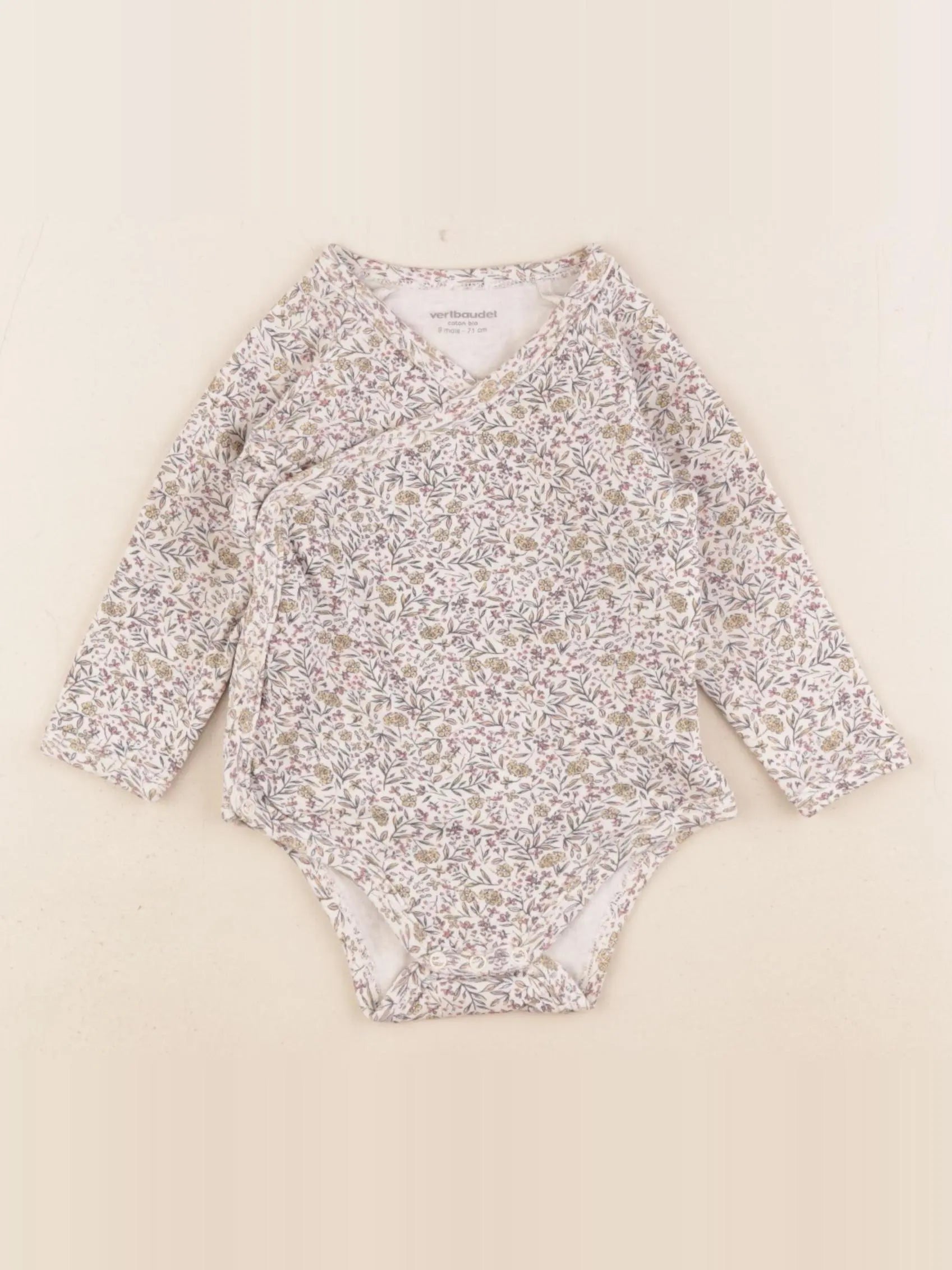 Vertbaudet - body beige - 9 mois