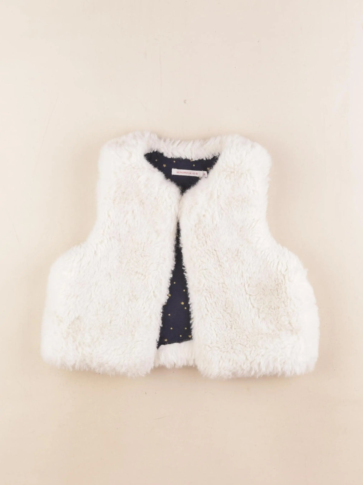 Monoprix - gilet blanc - 5 ans