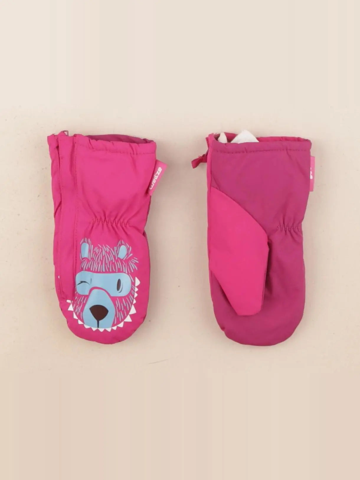 Decathlon ski - moufles de ski rose - 3/4 ans