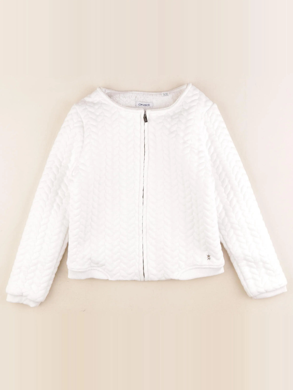 Okaidi - sweat blanc - 8 ans