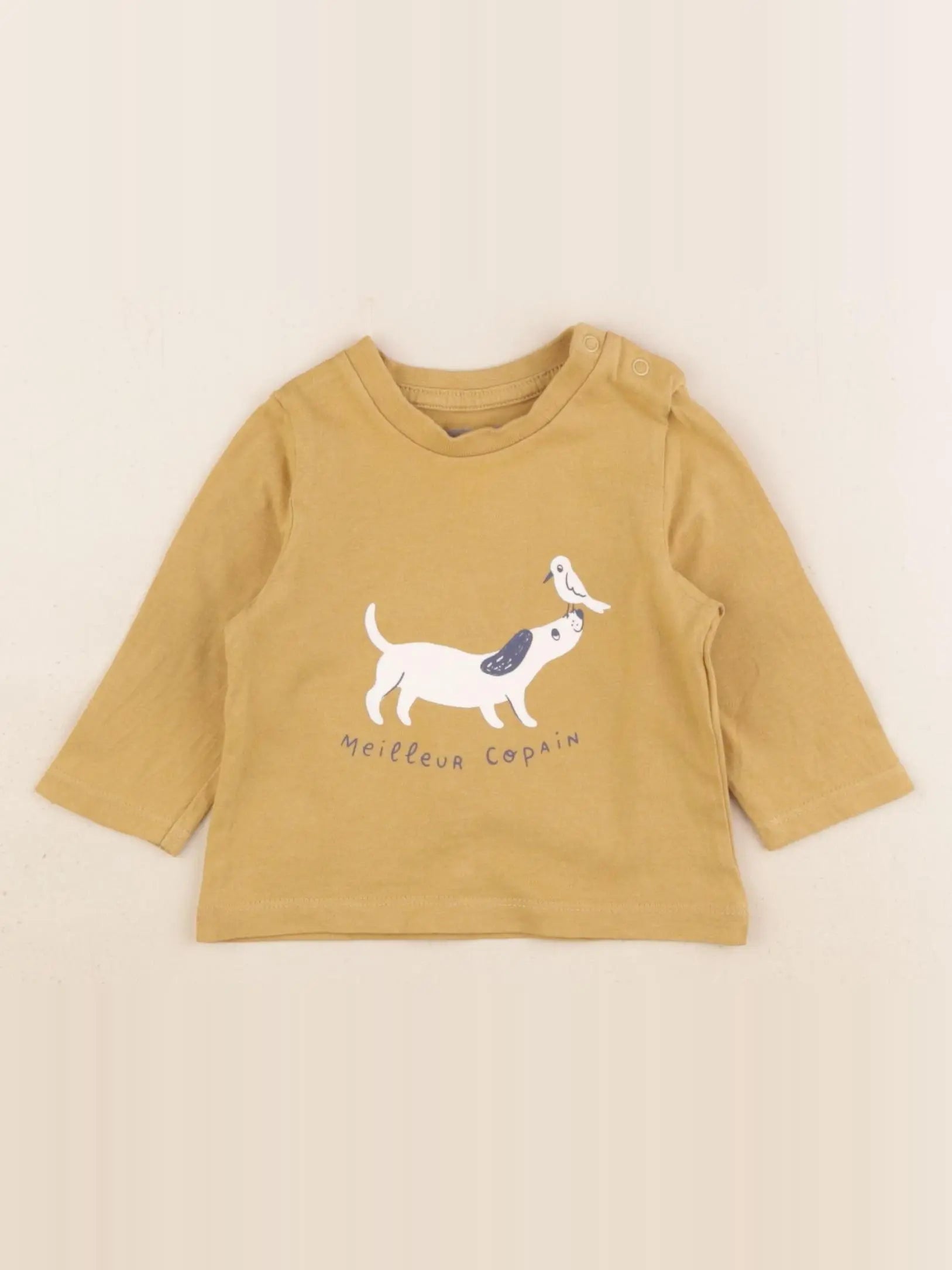 Vertbaudet - tee-shirt jaune - 3 mois