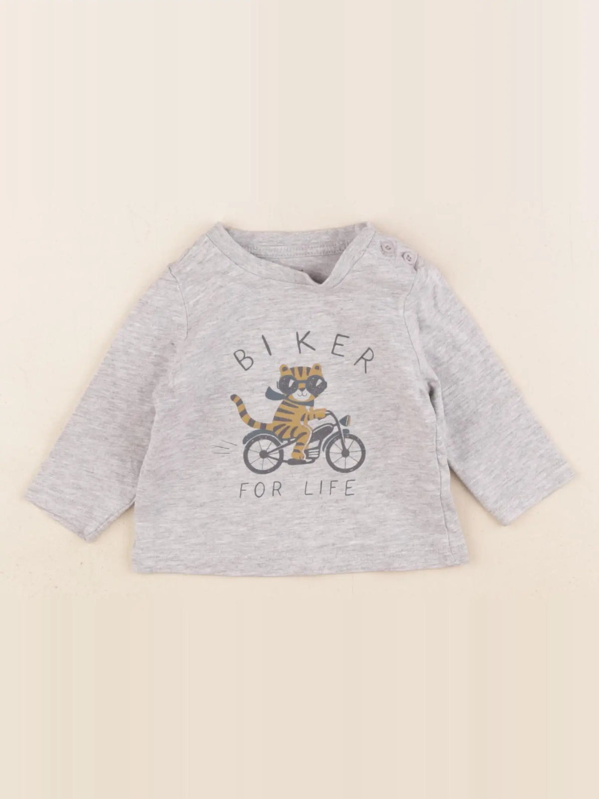 Vertbaudet - tee-shirt gris - 3 mois