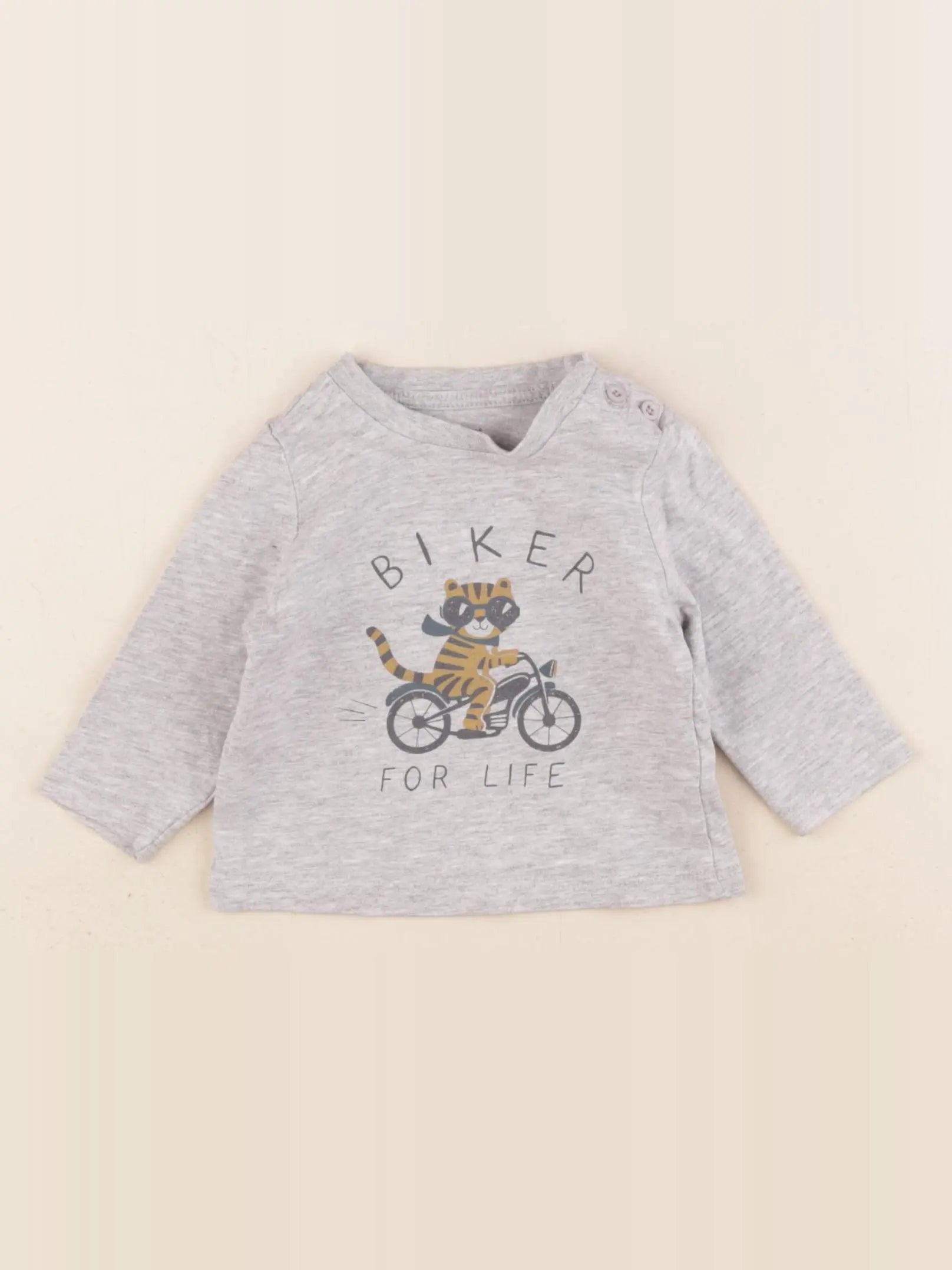 Vertbaudet - tee-shirt gris - 3 mois
